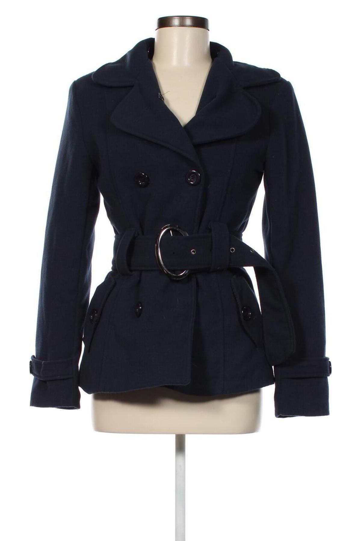 Γυναικείο παλτό Made In Italy, Μέγεθος L, Χρώμα Μπλέ, Τιμή 23,17 €
