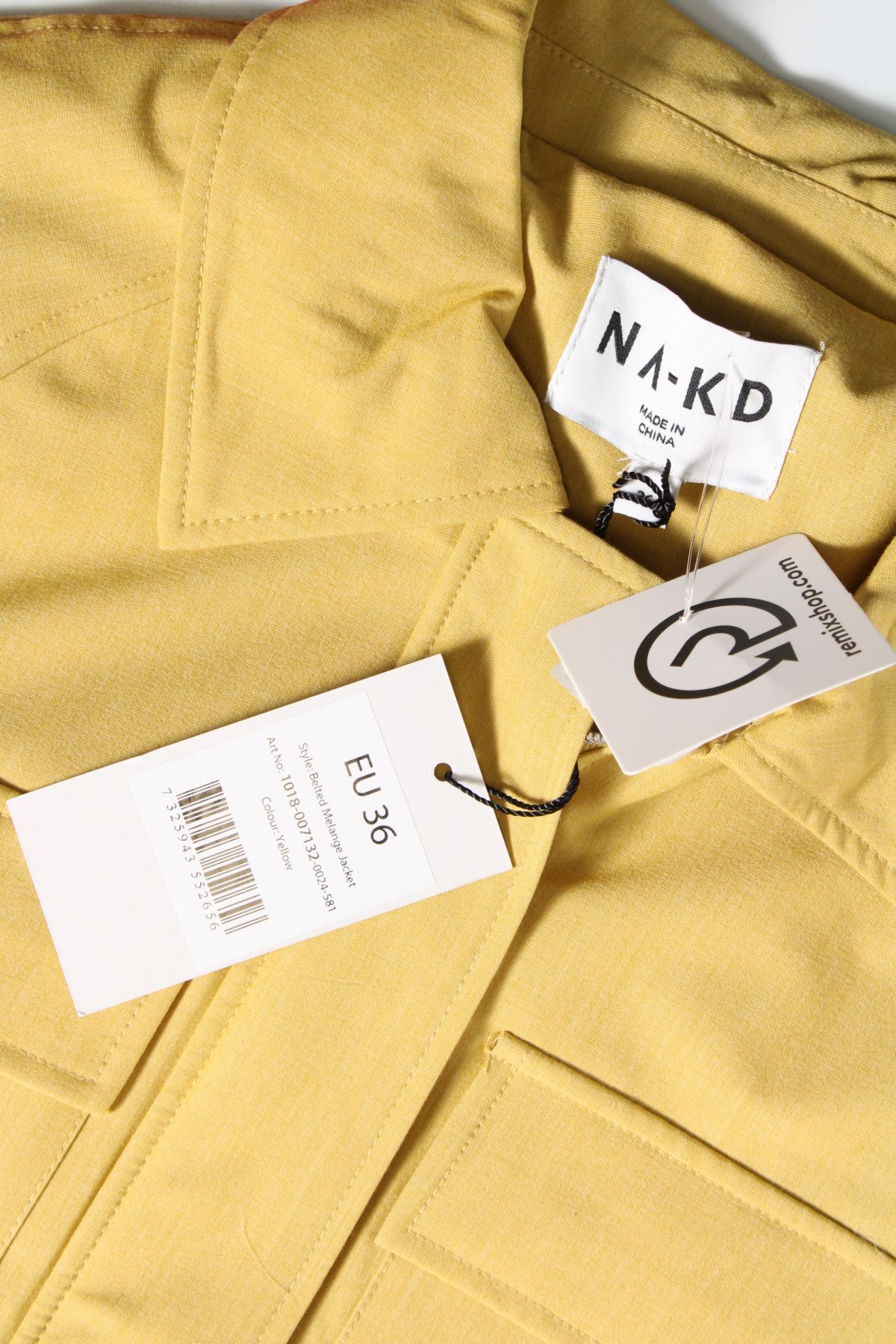 Dámská bunda  NA-KD, Velikost S, Barva Žlutá, Cena  550,00 Kč