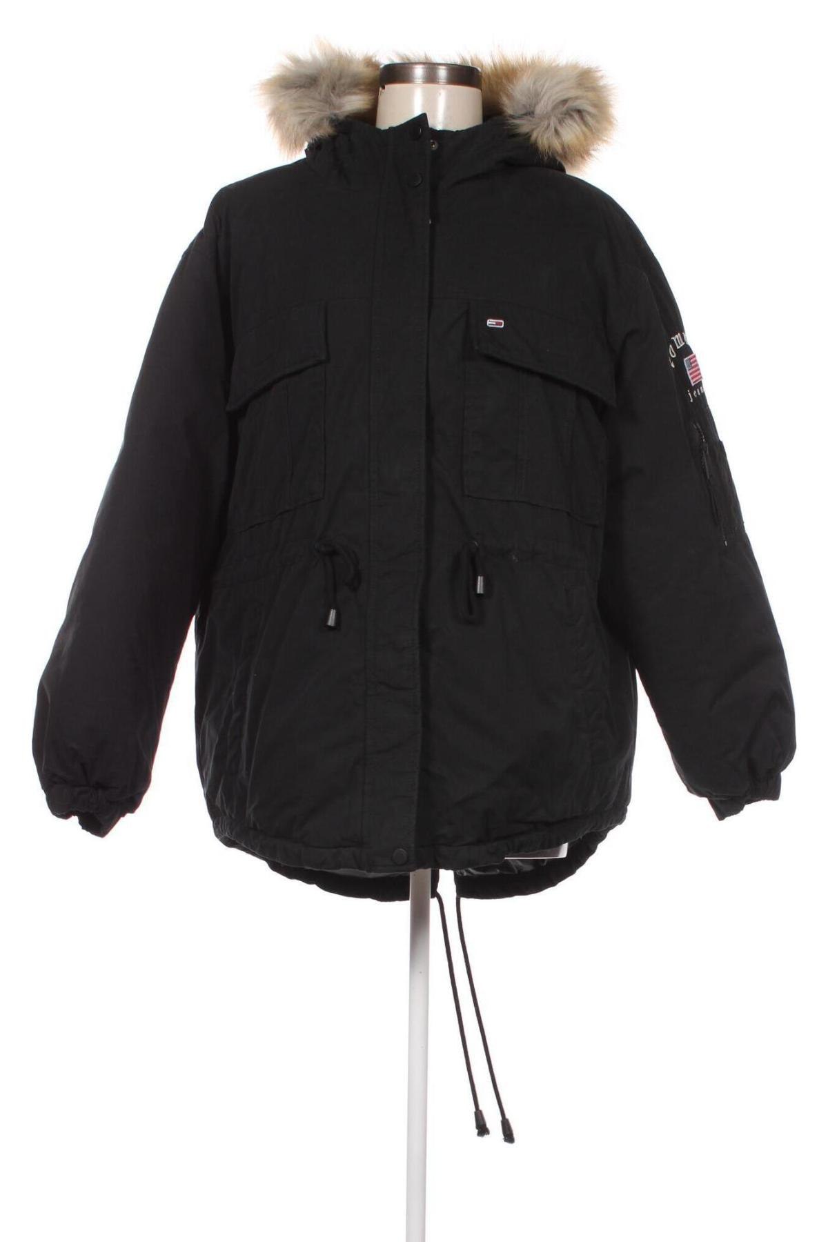 Γυναικείο μπουφάν Tommy Hilfiger, Μέγεθος L, Χρώμα Μαύρο, Τιμή 65,88 €