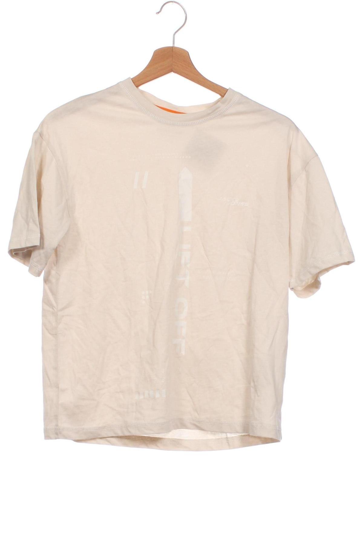 Kinder T-Shirt Jack & Jones, Größe 11-12y/ 152-158 cm, Farbe Beige, Preis 14,43 €