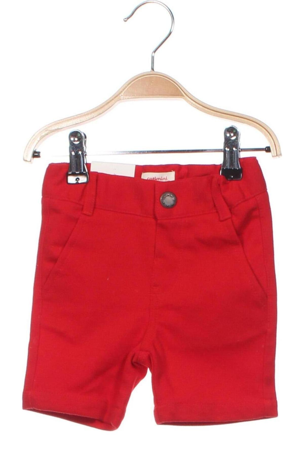 Pantaloni scurți pentru copii Catimini, Mărime 9-12m/ 74-80 cm, Culoare Roșu, Preț 31,18 Lei