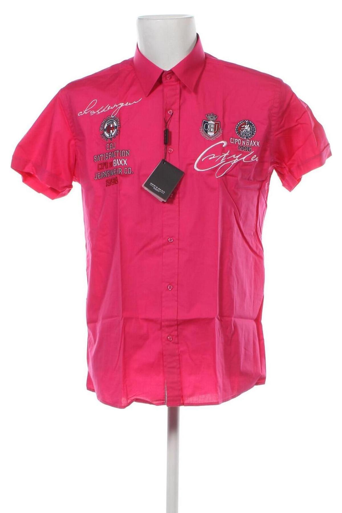 Pánská košile  Cipo & Baxx, Velikost L, Barva Růžová, Cena  1 478,00 Kč