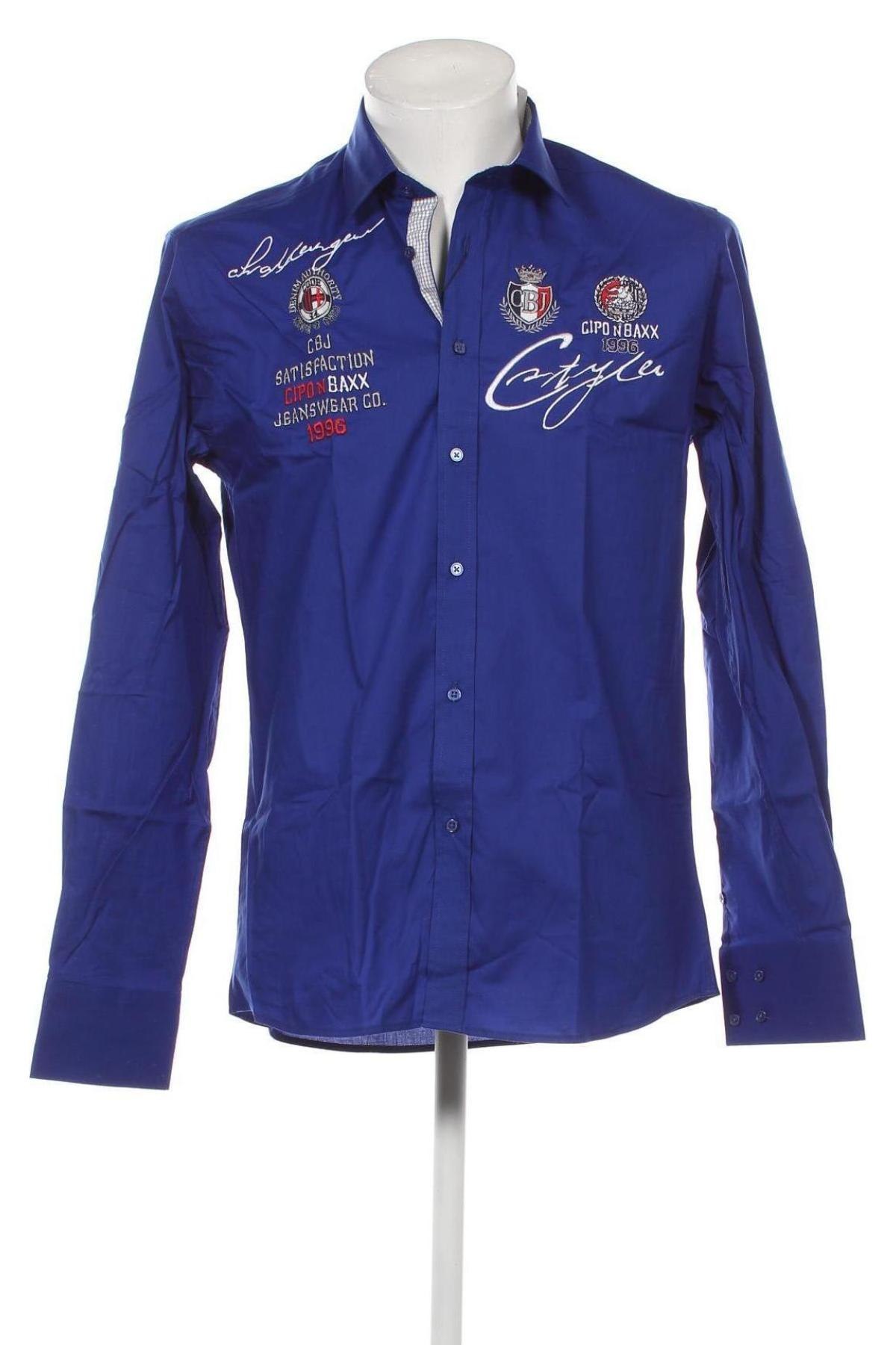Herrenhemd Cipo & Baxx, Größe M, Farbe Blau, Preis € 3,02