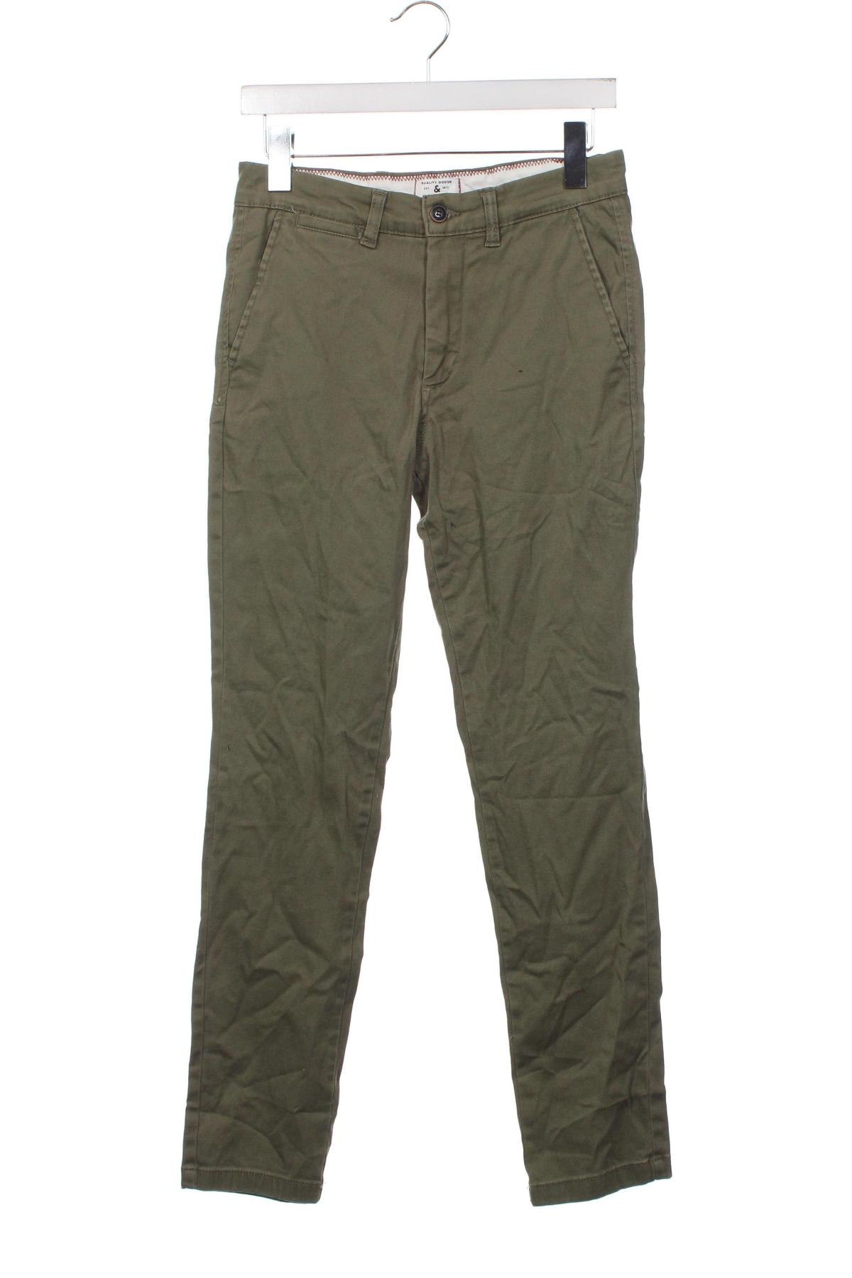 Мъжки панталон Jack & Jones, Размер S, Цвят Зелен, Цена 15,58 лв.