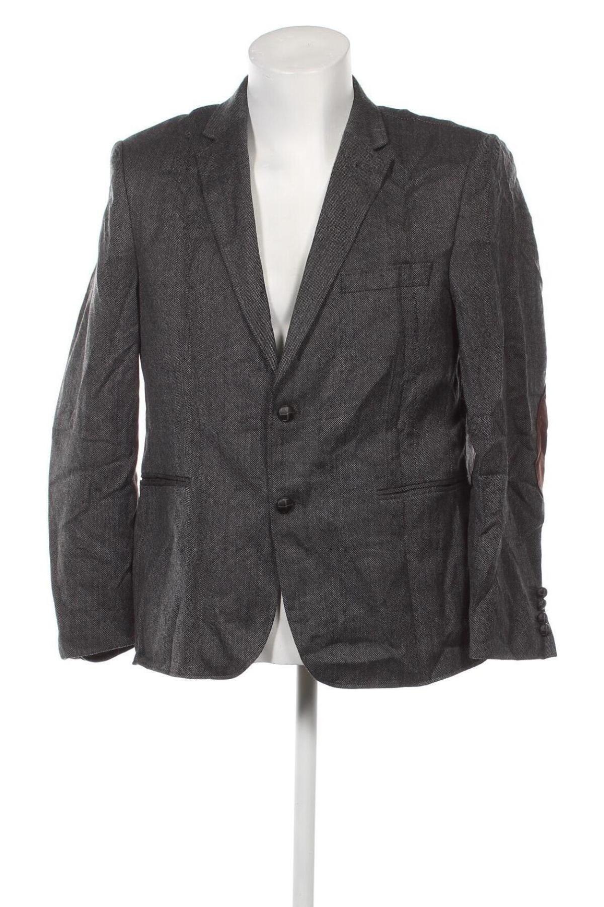 Ανδρικό σακάκι Dressmann, Μέγεθος L, Χρώμα Γκρί, Τιμή 26,60 €