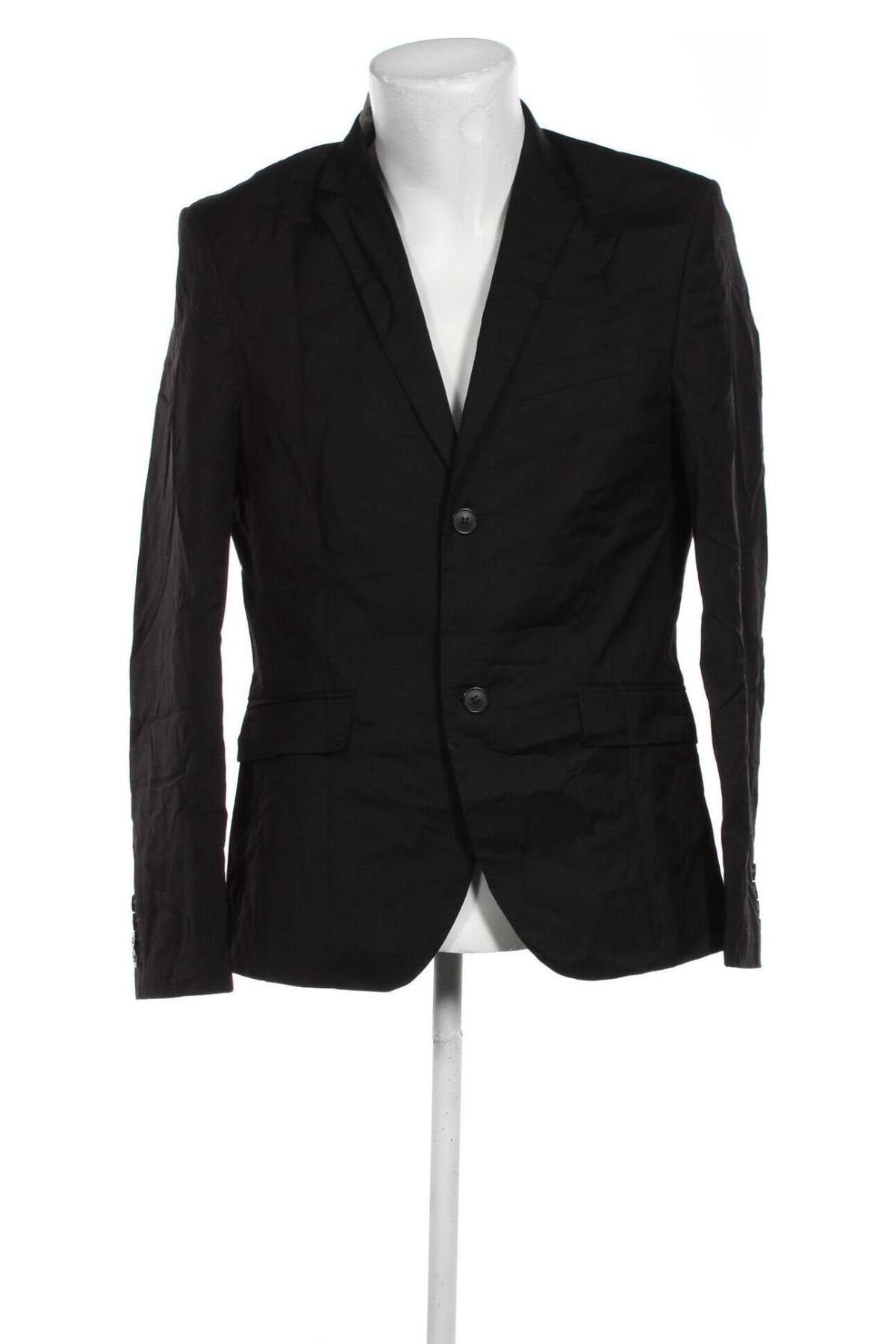 Мъжко сако H&M, Размер M, Цвят Черен, Цена 44,00 лв.