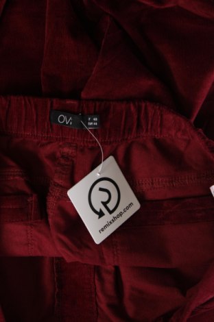 Pantaloni de velvet de femei Oviesse, Mărime XL, Culoare Roșu, Preț 95,99 Lei