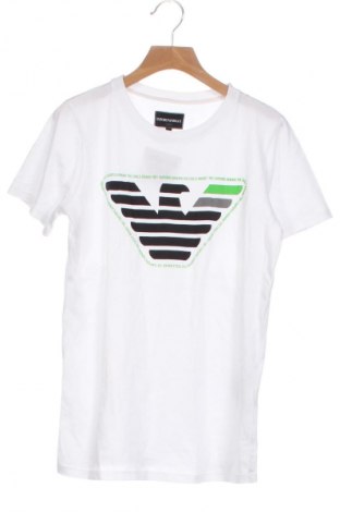 Dziecięcy T-shirt Emporio Armani, Rozmiar 11-12y/ 152-158 cm, Kolor Biały, Cena 126,16 zł