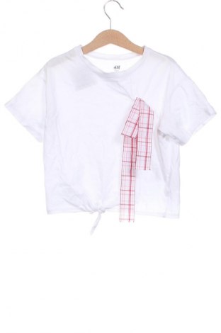 Dziecięcy T-shirt H&M, Rozmiar 7-8y/ 128-134 cm, Kolor Biały, Cena 23,00 zł