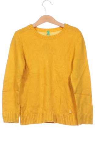 Dziecięcy sweter United Colors Of Benetton, Rozmiar 4-5y/ 110-116 cm, Kolor Żółty, Cena 73,99 zł