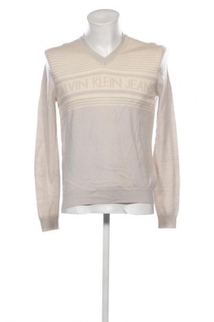 Herrenpullover Calvin Klein Jeans, Größe M, Farbe Ecru, Preis 24,49 €