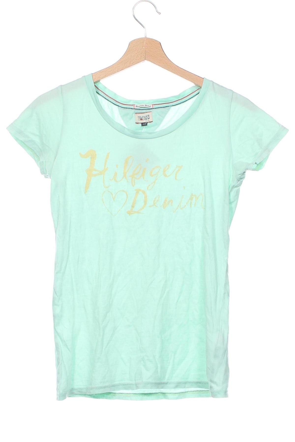 Damen Shirt Hilfiger Denim, Größe S, Farbe Grün, Preis 35,00 €