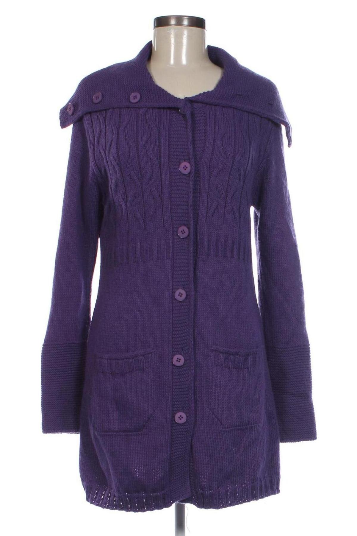 Damen Strickjacke Made In Italy, Größe L, Farbe Lila, Preis 20,49 €