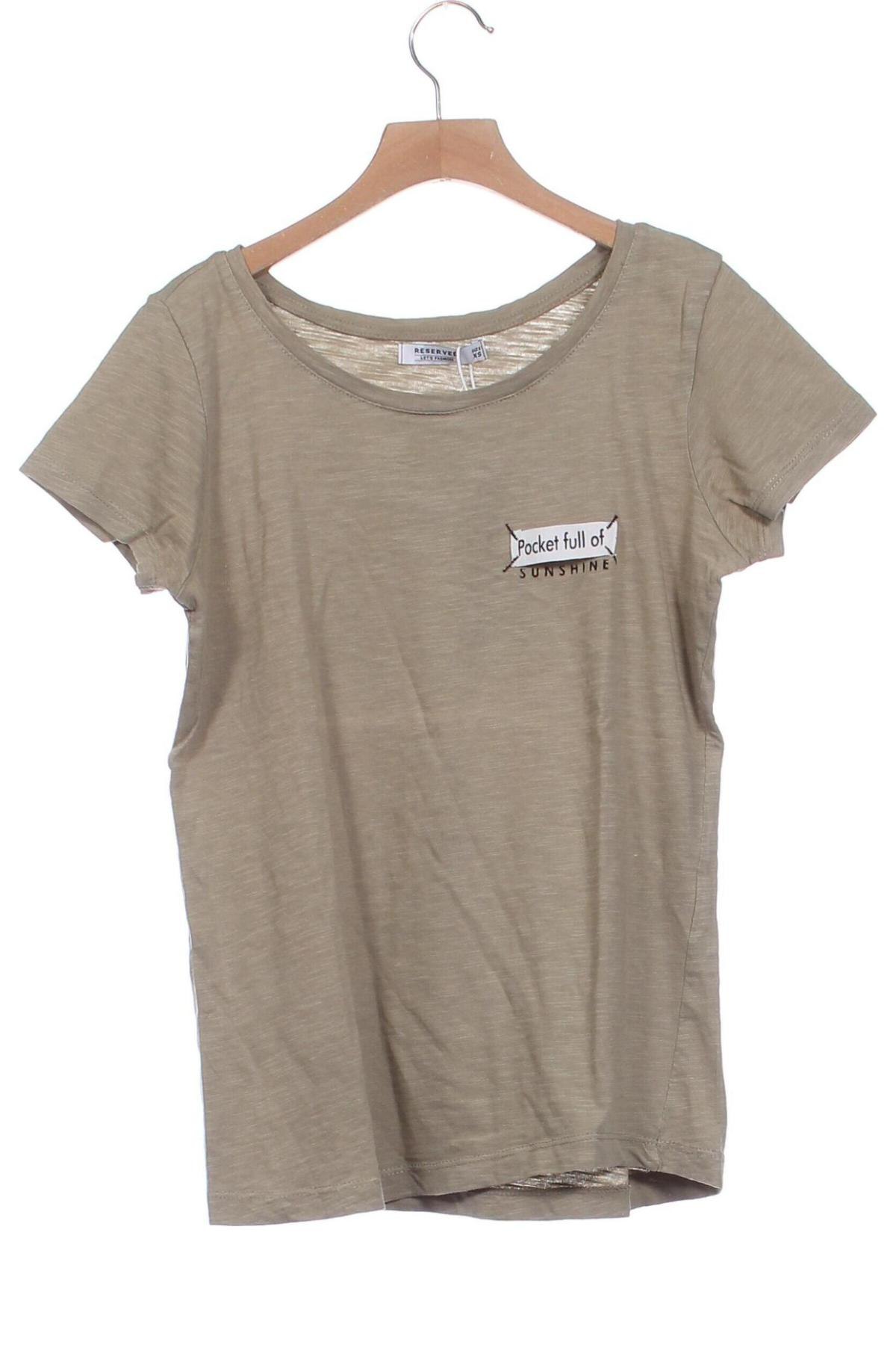 Damen T-Shirt Reserved, Größe XS, Farbe Grün, Preis 9,99 €