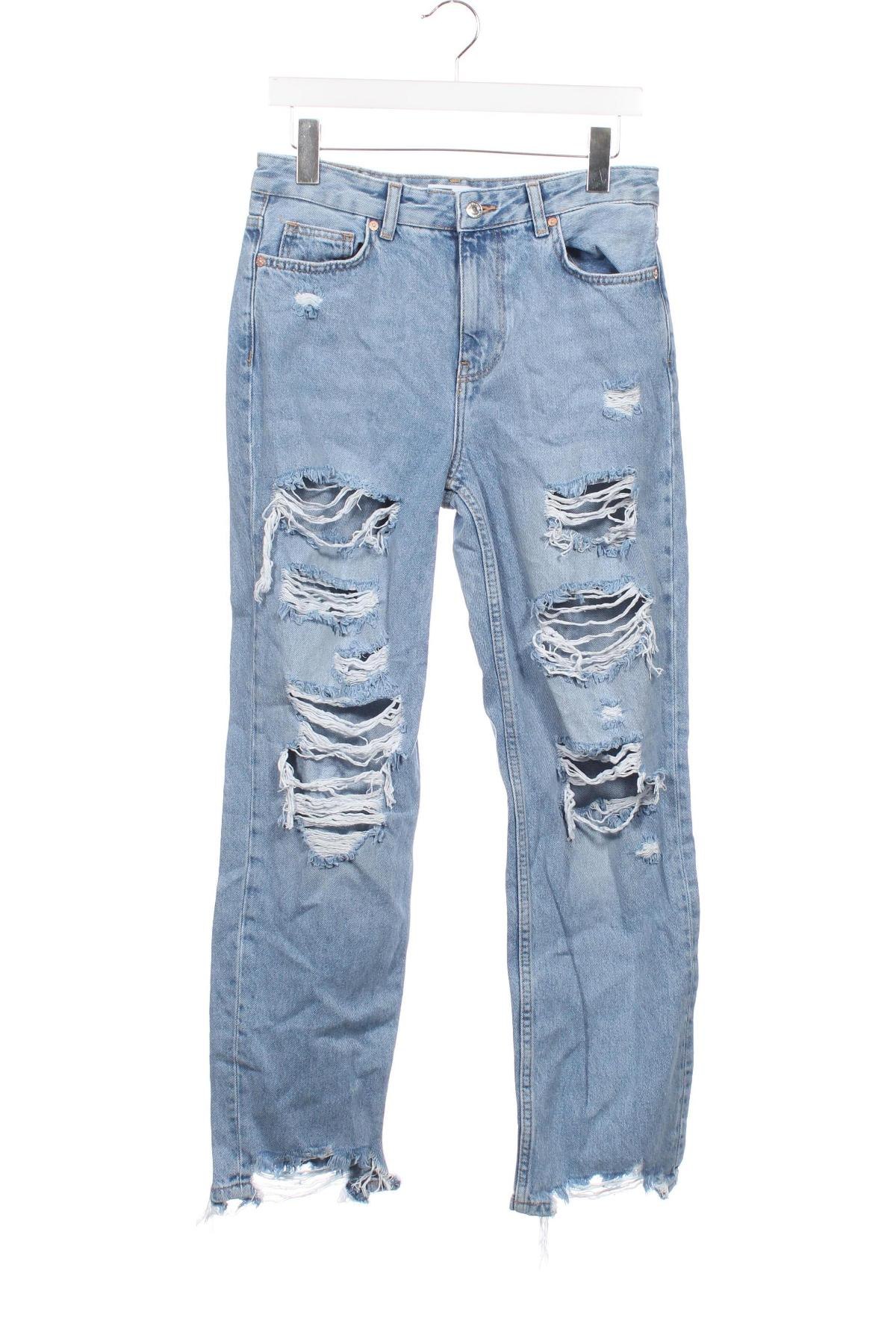 Damskie jeansy Bershka, Rozmiar S, Kolor Niebieski, Cena 92,99 zł