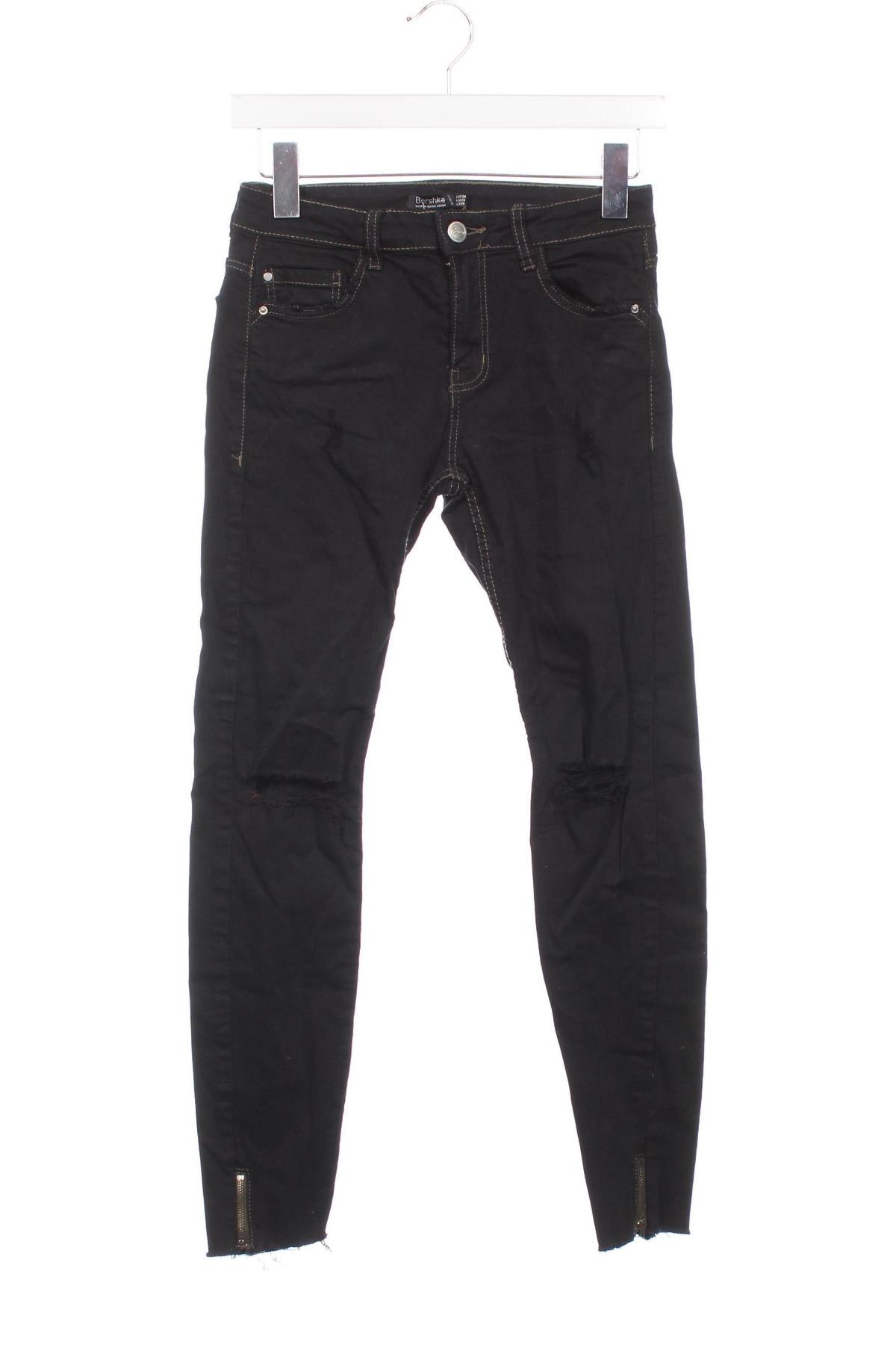 Damskie jeansy Bershka, Rozmiar S, Kolor Czarny, Cena 35,99 zł