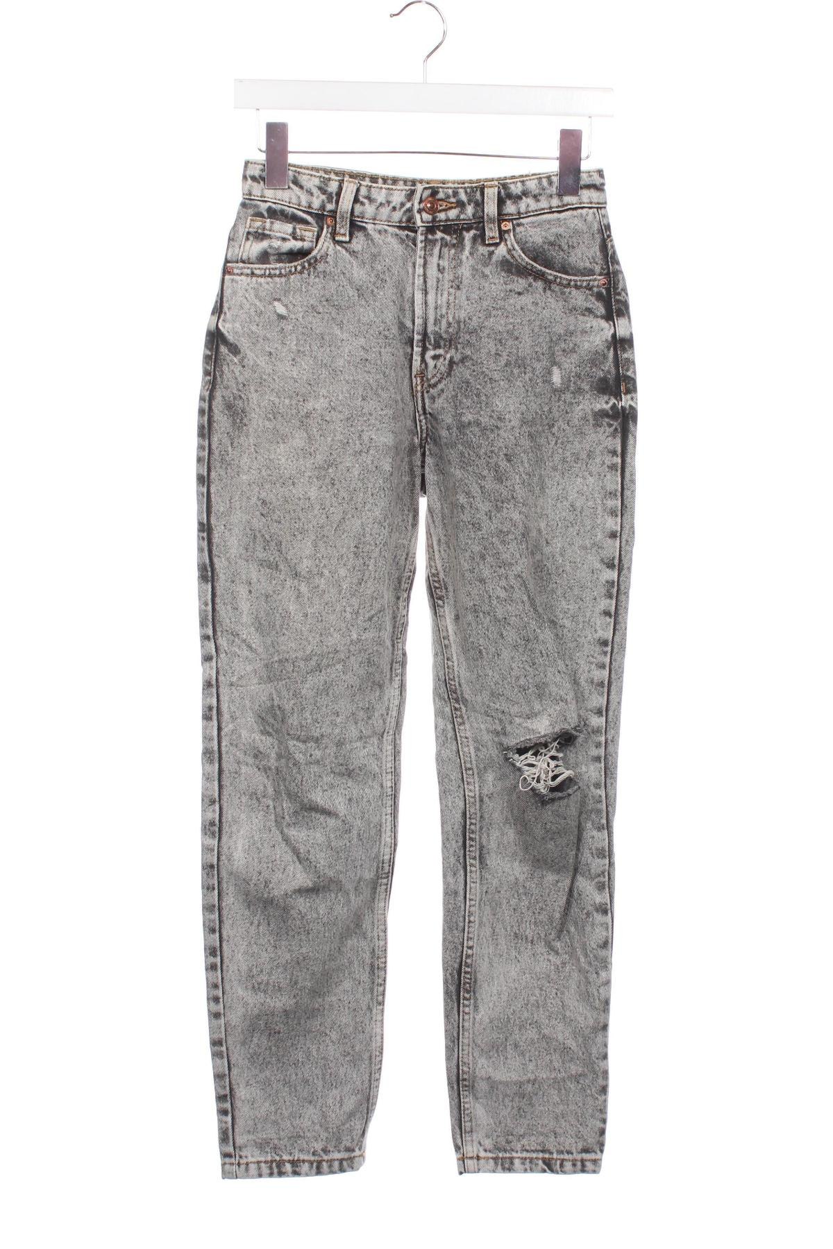 Damskie jeansy Bershka, Rozmiar XS, Kolor Szary, Cena 92,99 zł