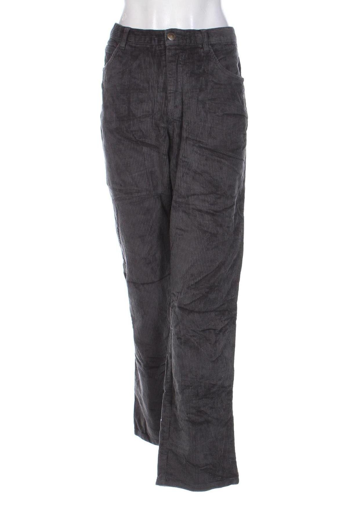 Pantaloni de velvet de femei, Mărime M, Culoare Gri, Preț 95,99 Lei