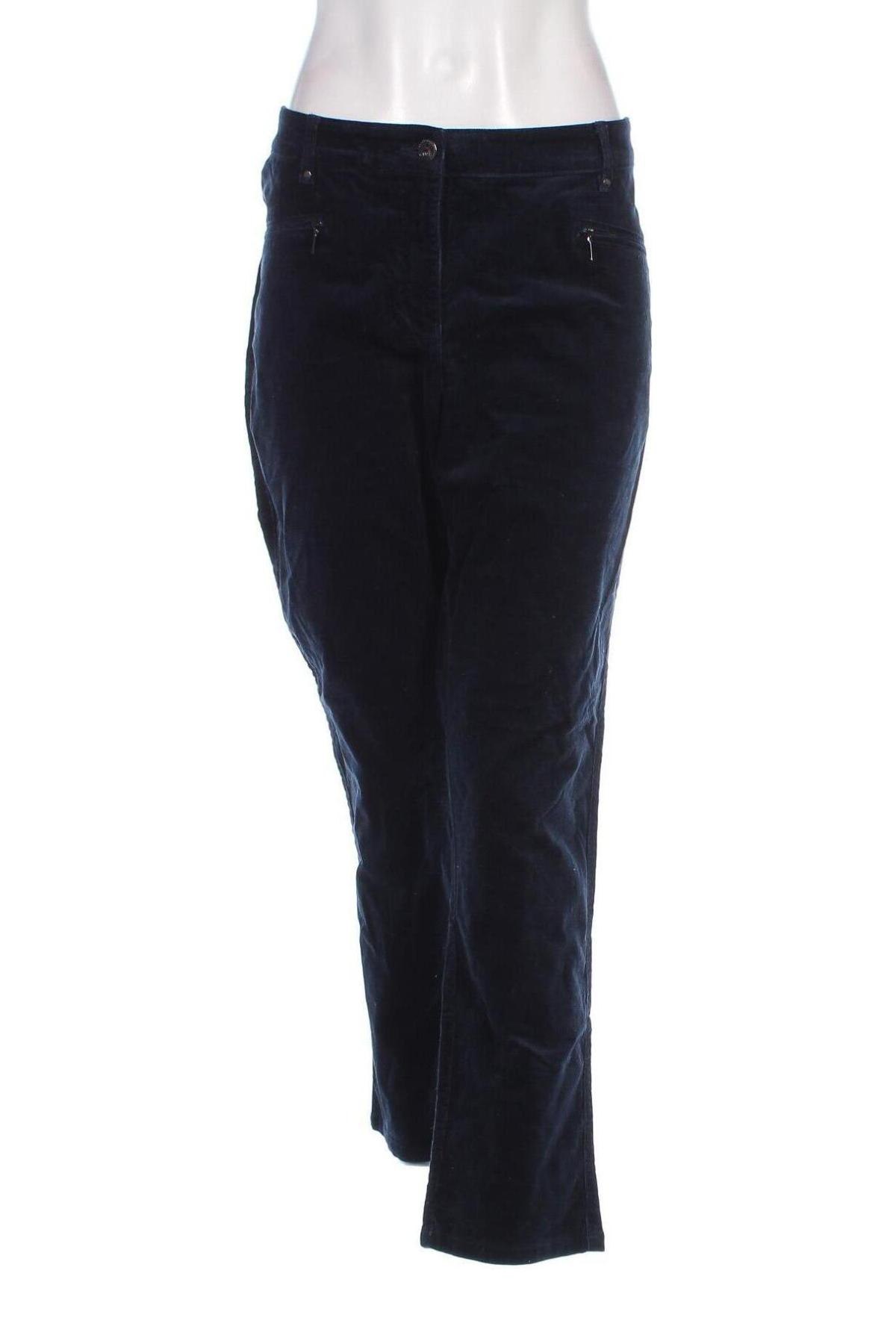 Pantaloni de velvet de femei Canda, Mărime XL, Culoare Albastru, Preț 95,99 Lei