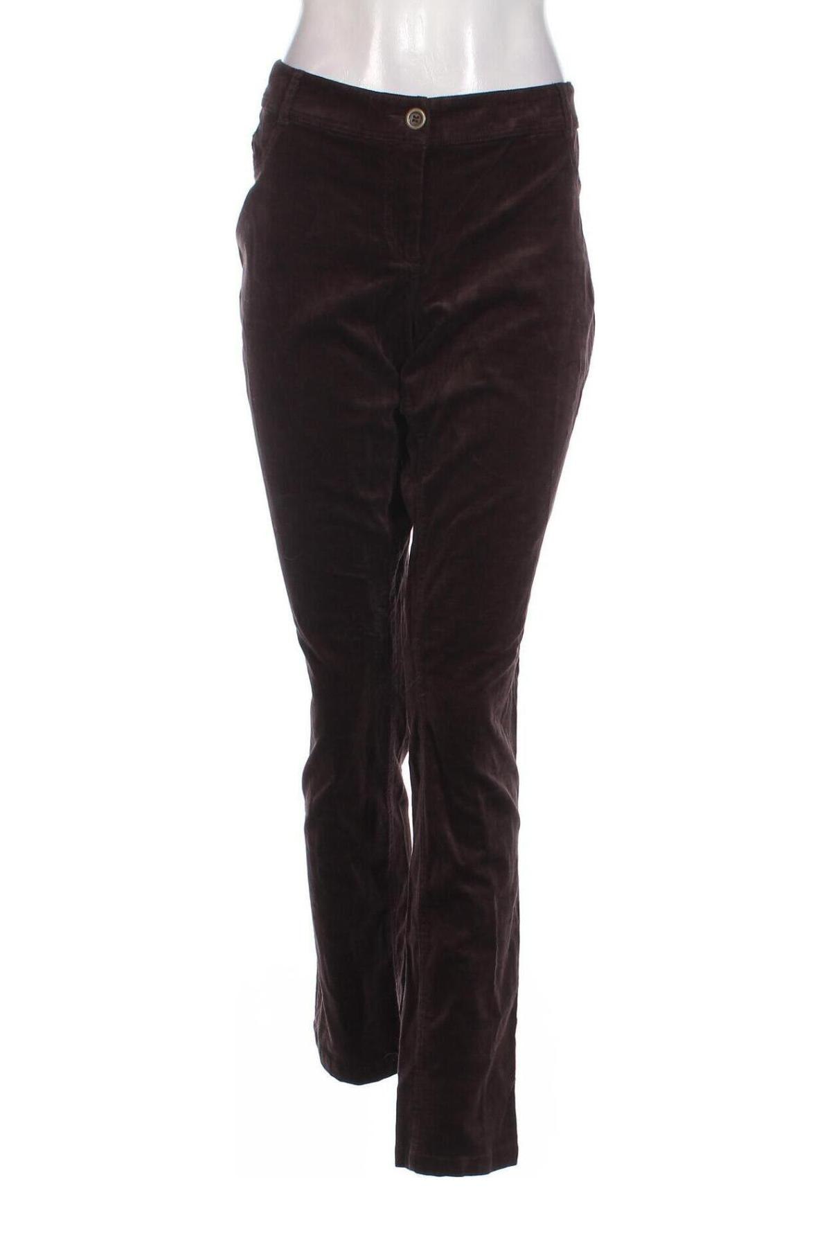 Pantaloni de velvet de femei Libelle, Mărime L, Culoare Maro, Preț 79,99 Lei