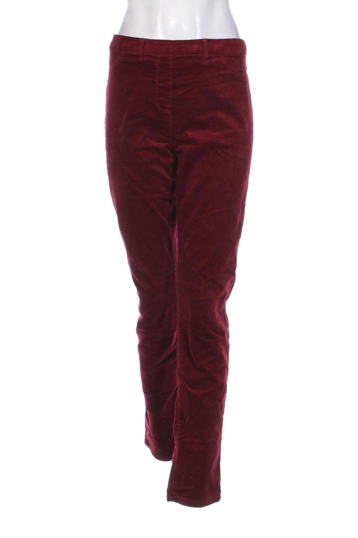 Pantaloni de velvet de femei Oviesse, Mărime XL, Culoare Roșu, Preț 95,99 Lei