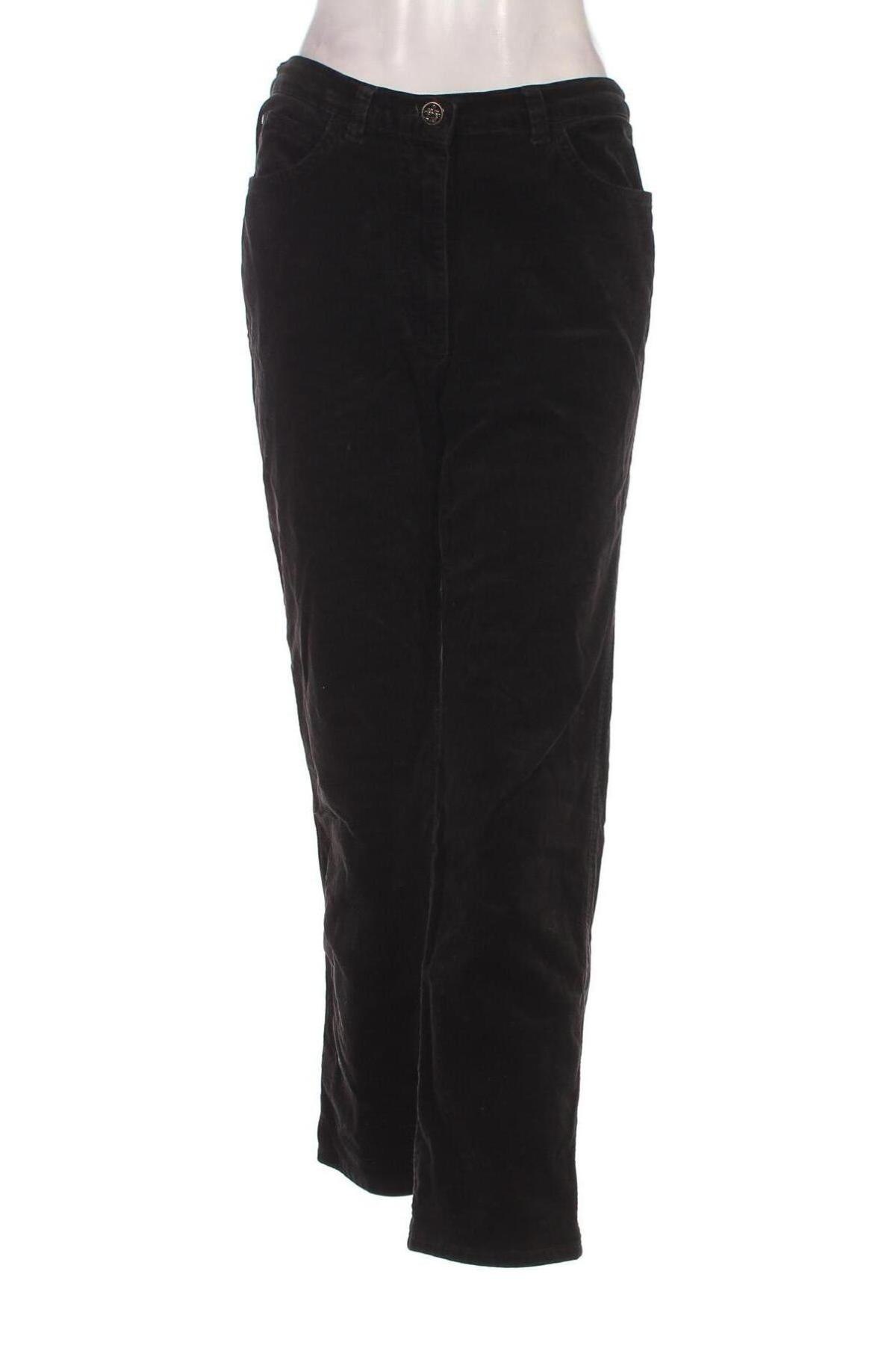 Pantaloni de velvet de femei Pionier, Mărime L, Culoare Negru, Preț 73,96 Lei