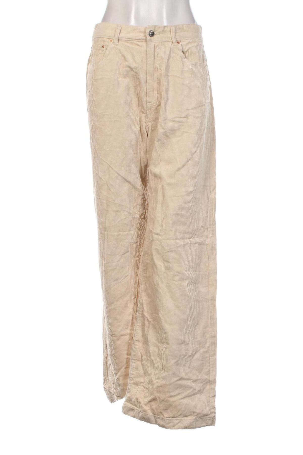 Damen Cordhose Pull&Bear, Größe M, Farbe Beige, Preis 20,49 €