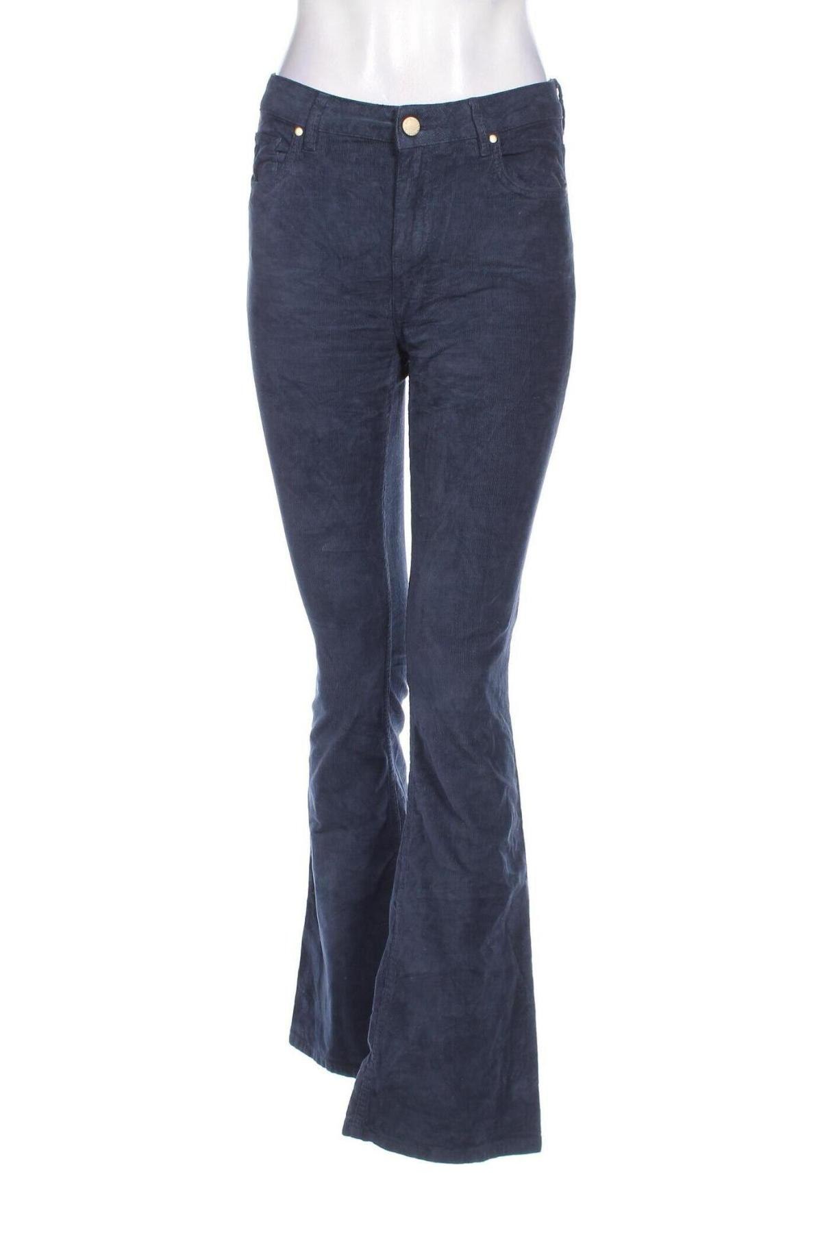 Pantaloni de velvet de femei River Island, Mărime M, Culoare Albastru, Preț 157,99 Lei