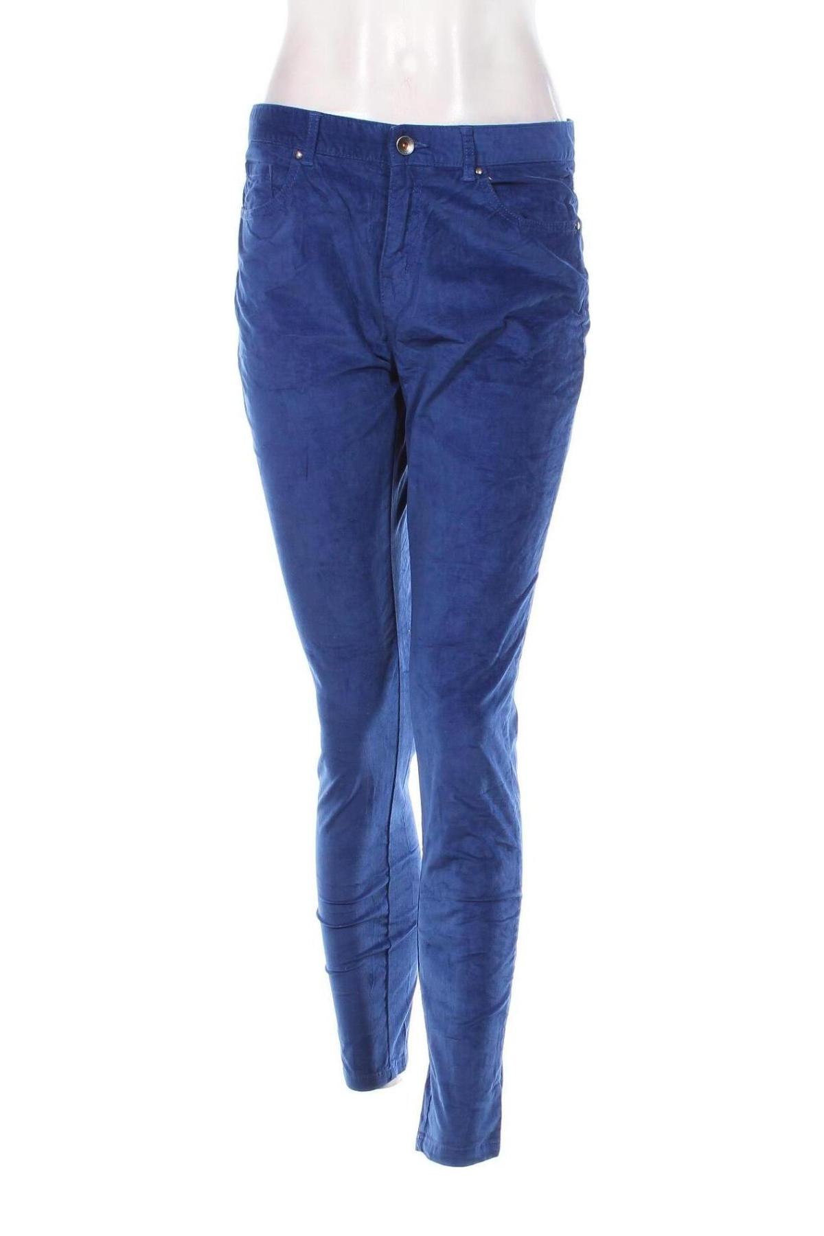 Pantaloni de velvet de femei United Colors Of Benetton, Mărime L, Culoare Albastru, Preț 157,99 Lei