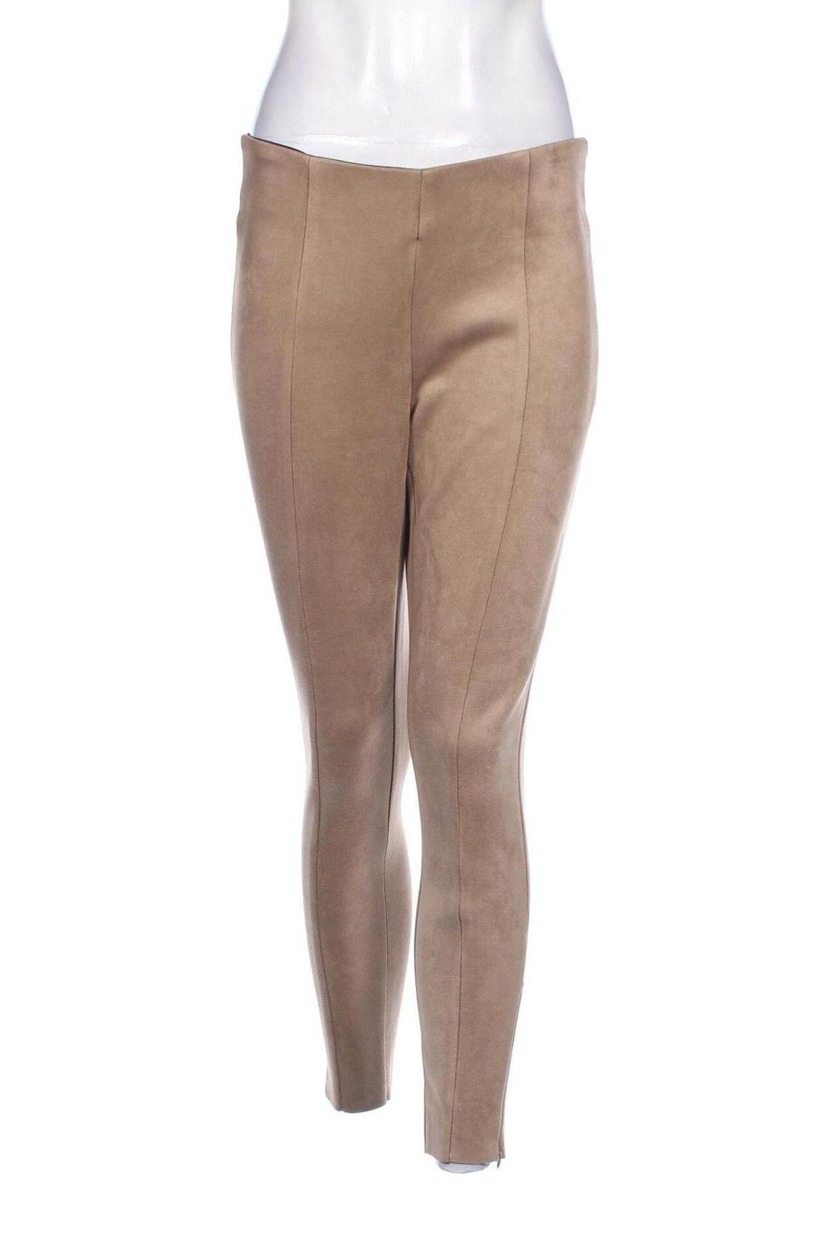 Damskie legginsy Zara, Rozmiar M, Kolor Beżowy, Cena 51,99 zł