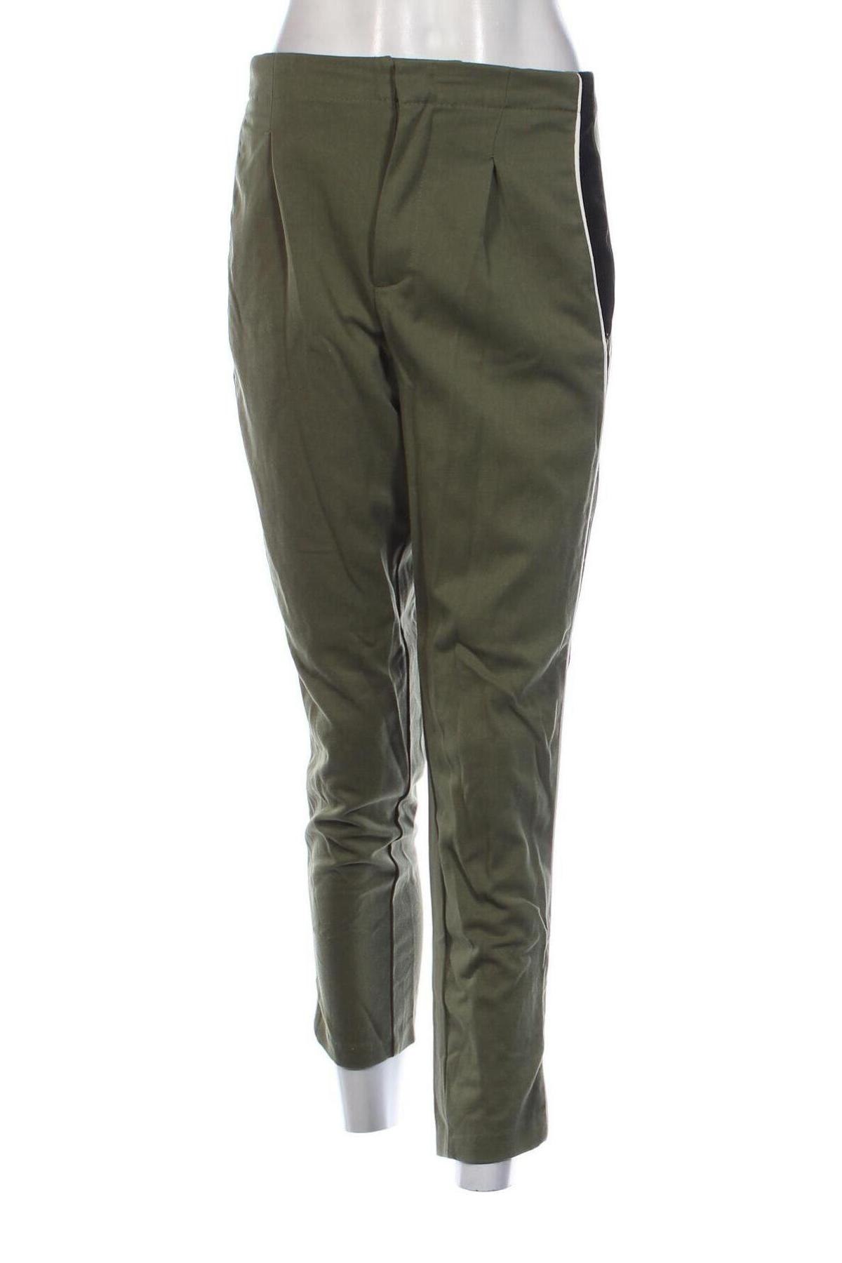 Pantaloni de femei Zara Trafaluc, Mărime S, Culoare Verde, Preț 88,99 Lei