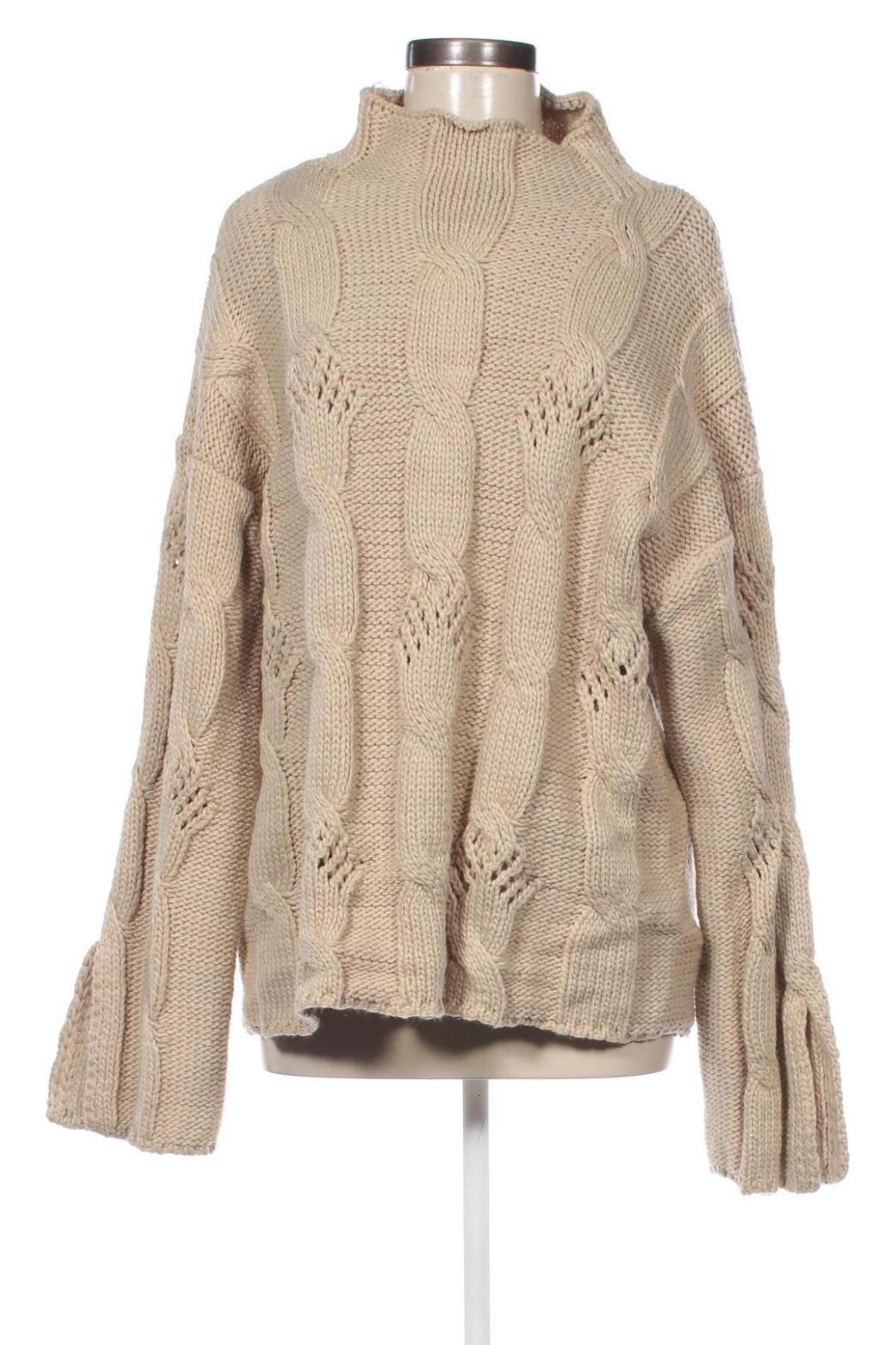 Damski sweter Zara, Rozmiar L, Kolor Beżowy, Cena 45,99 zł