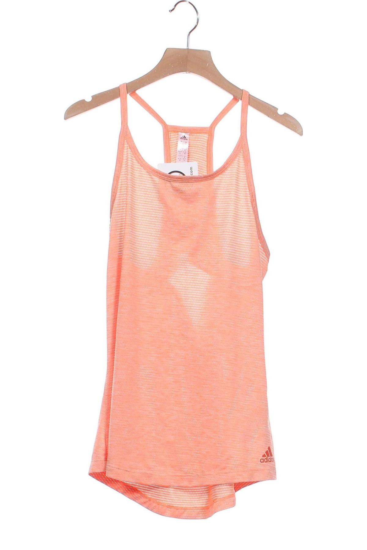 Damen Sporttop Adidas, Größe XS, Farbe Orange, Preis € 17,39