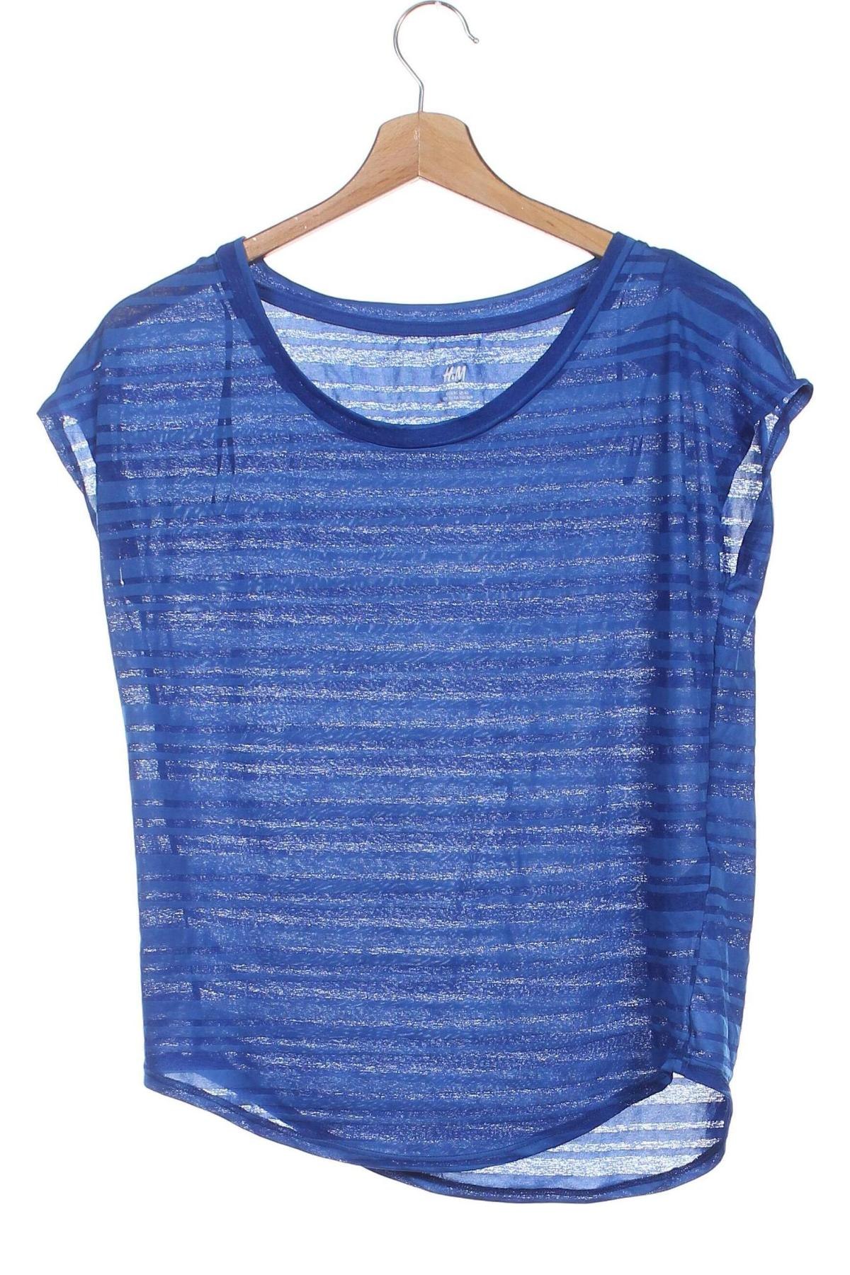 Top sport de damă. H&M, Mărime XS, Culoare Albastru, Preț 24,99 Lei