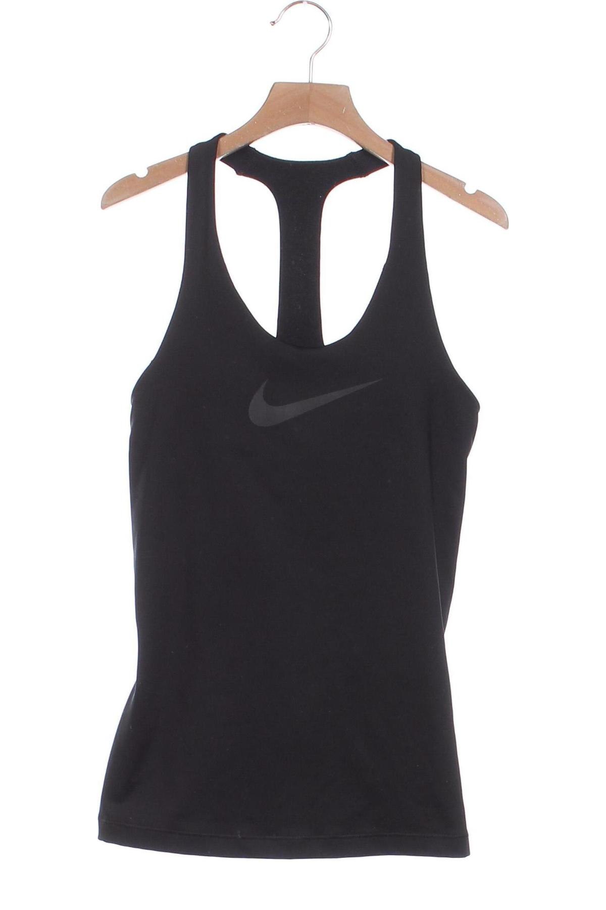 Damen Sporttop Nike, Größe XS, Farbe Schwarz, Preis 17,39 €