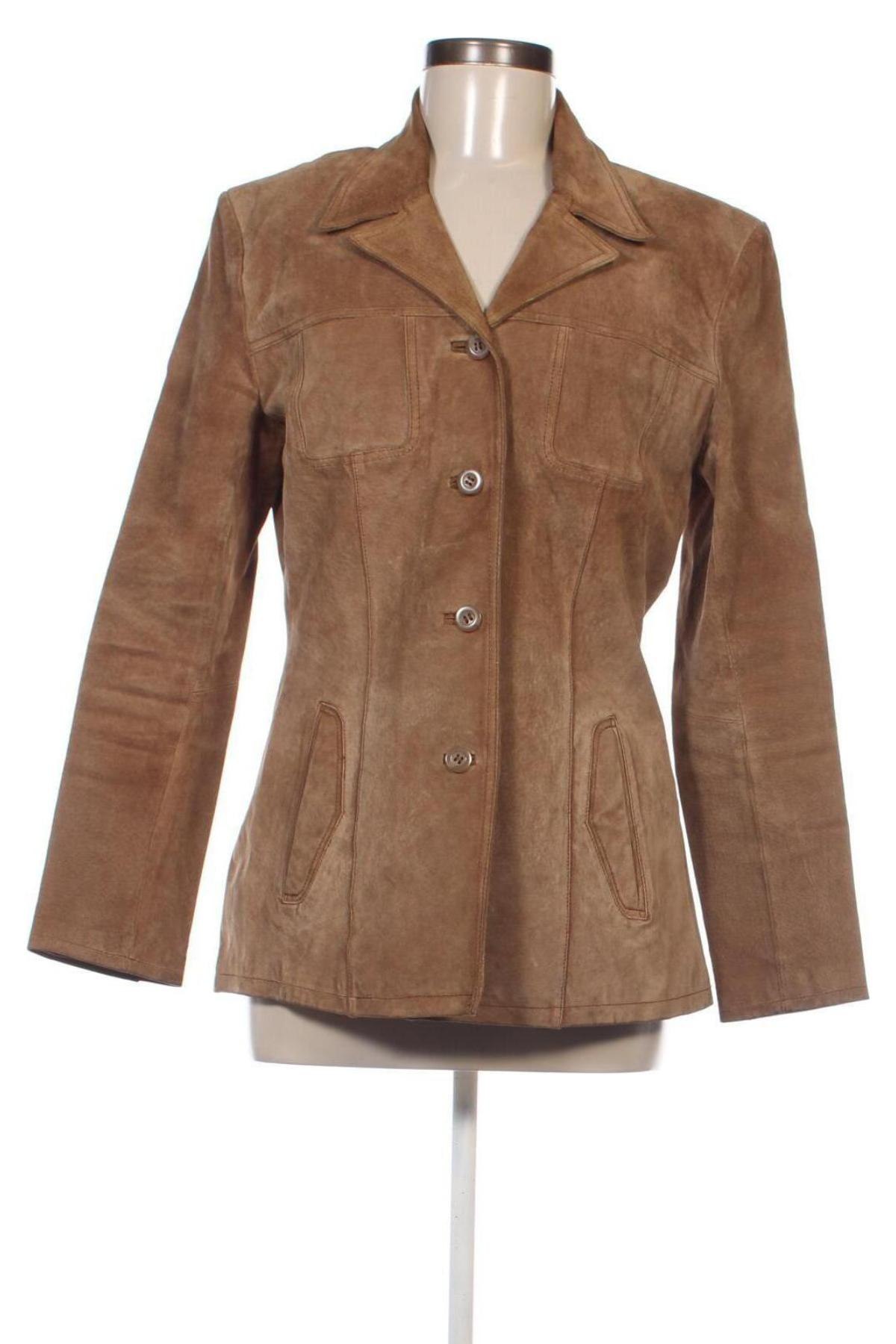 Damen Lederjacke, Größe M, Farbe Braun, Preis 37,99 €