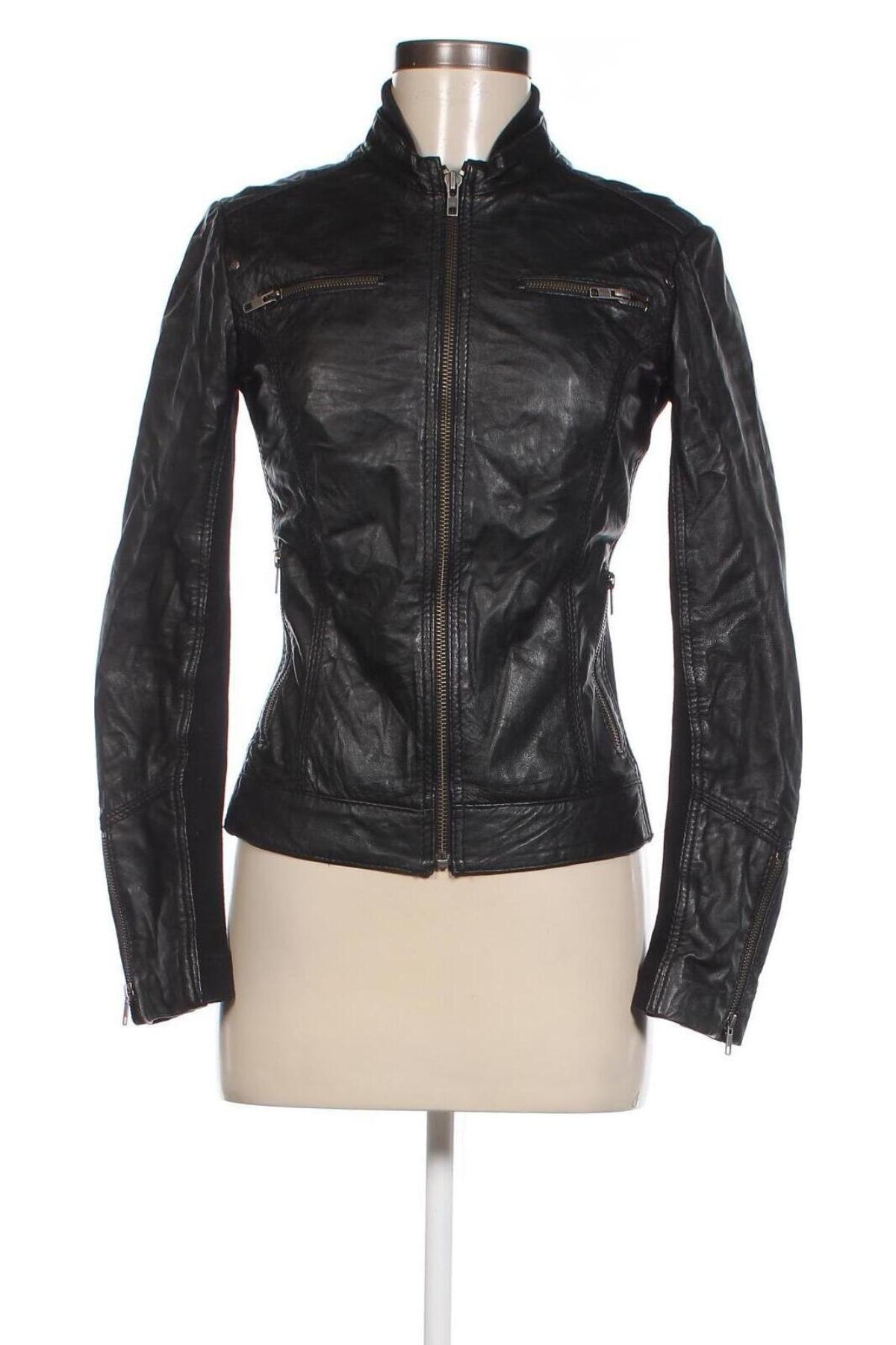 Damen Lederjacke Mango, Größe S, Farbe Schwarz, Preis 57,49 €