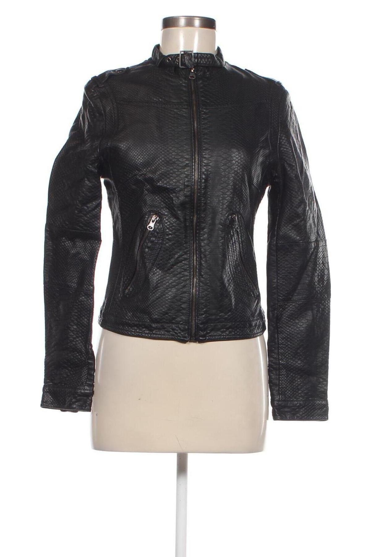 Damen Lederjacke Sisters Point, Größe M, Farbe Schwarz, Preis € 17,99