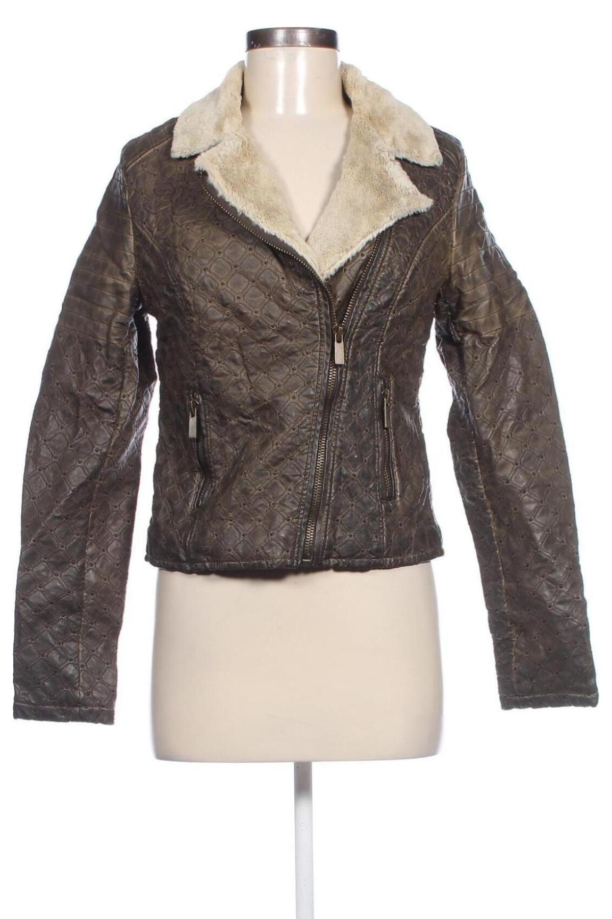 Damen Lederjacke Stradivarius, Größe S, Farbe Braun, Preis € 30,99