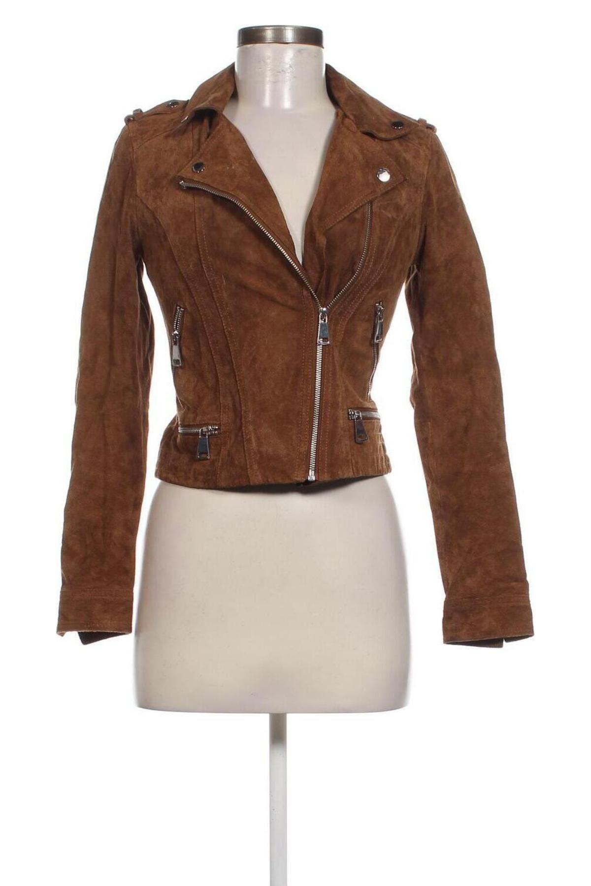 Damen Lederjacke Vero Moda, Größe XS, Farbe Braun, Preis € 31,49