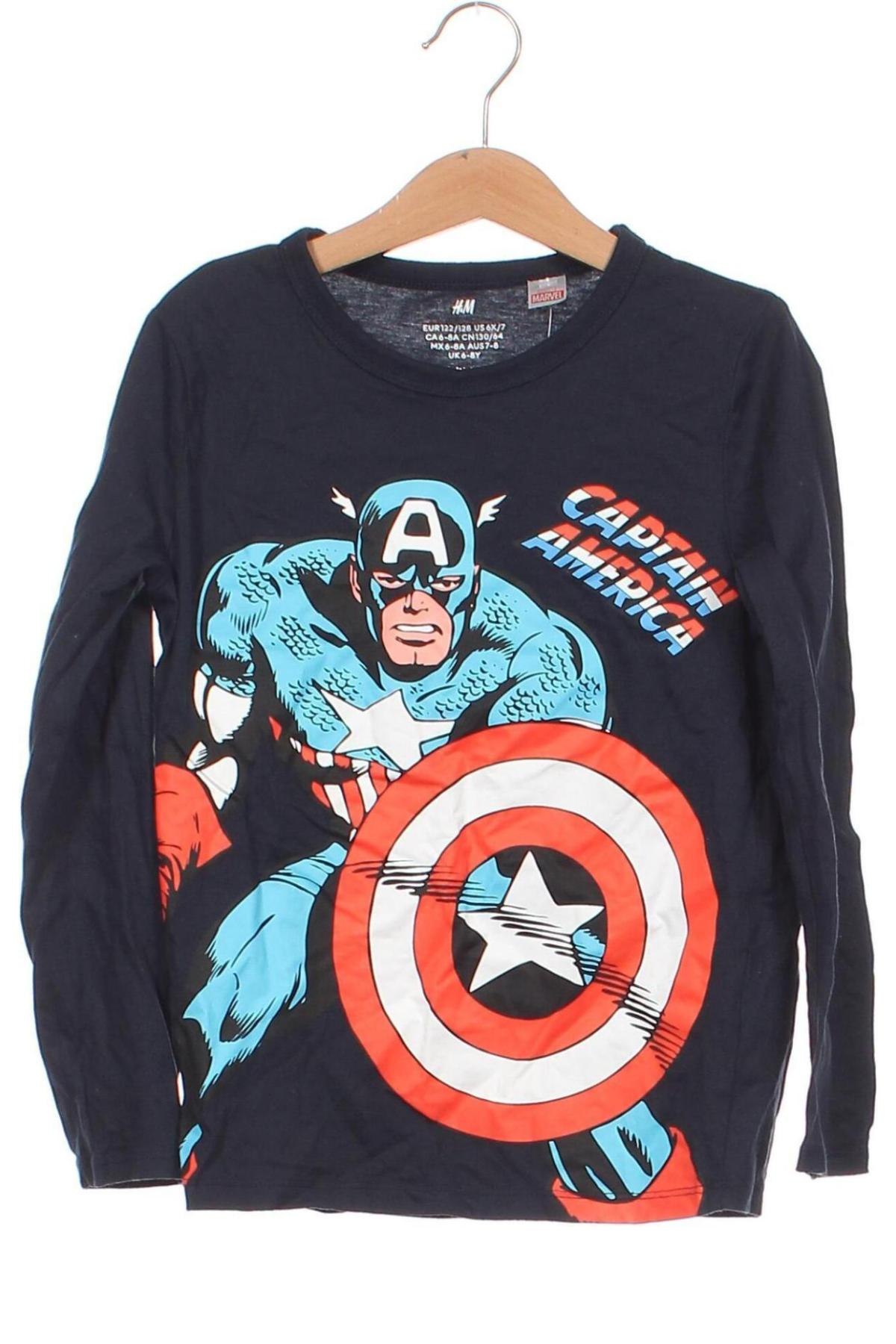 Kinder Shirt Marvel, Größe 6-7y/ 122-128 cm, Farbe Blau, Preis 11,83 €