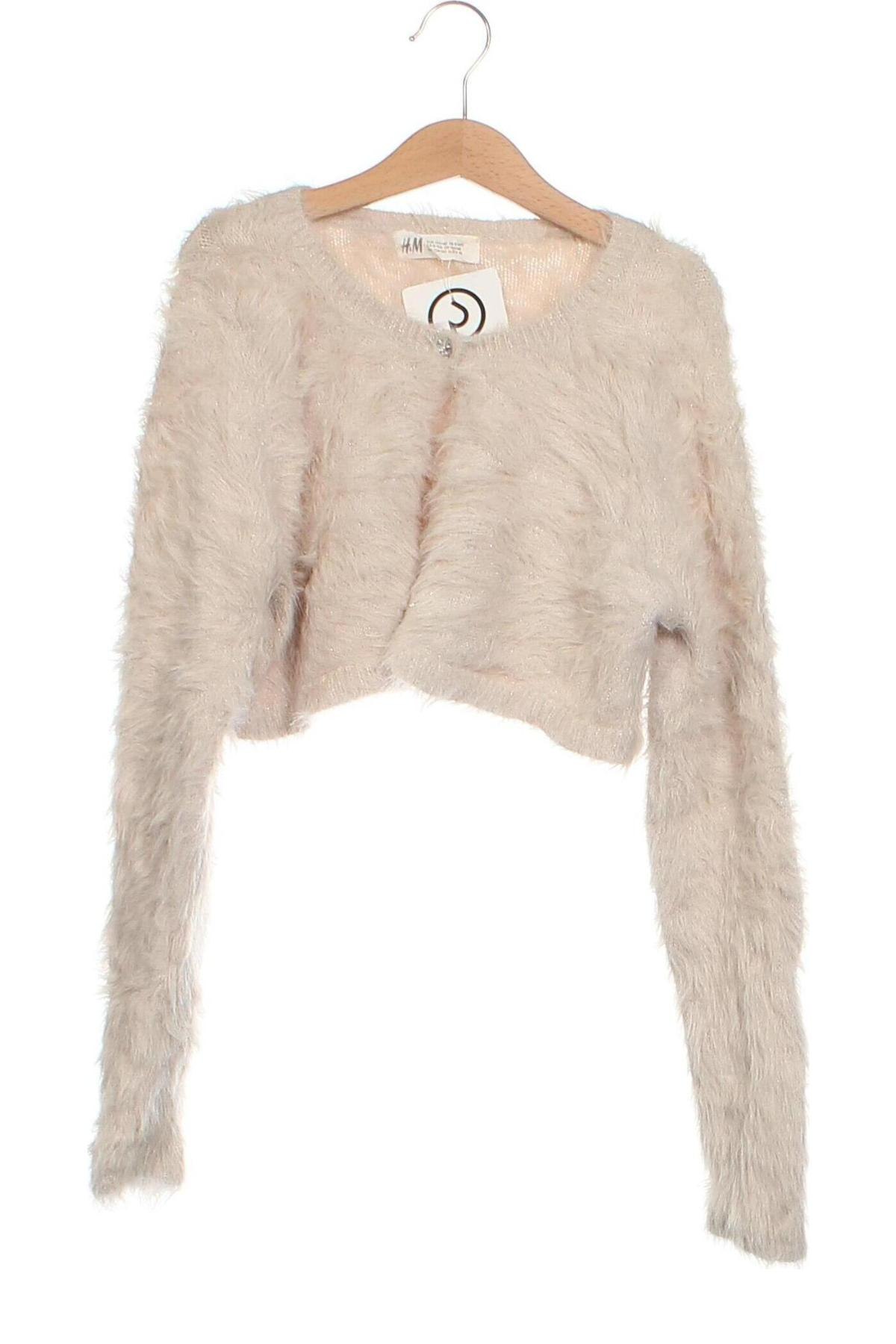 Kinder Strickjacke H&M, Größe 8-9y/ 134-140 cm, Farbe Beige, Preis € 8,99