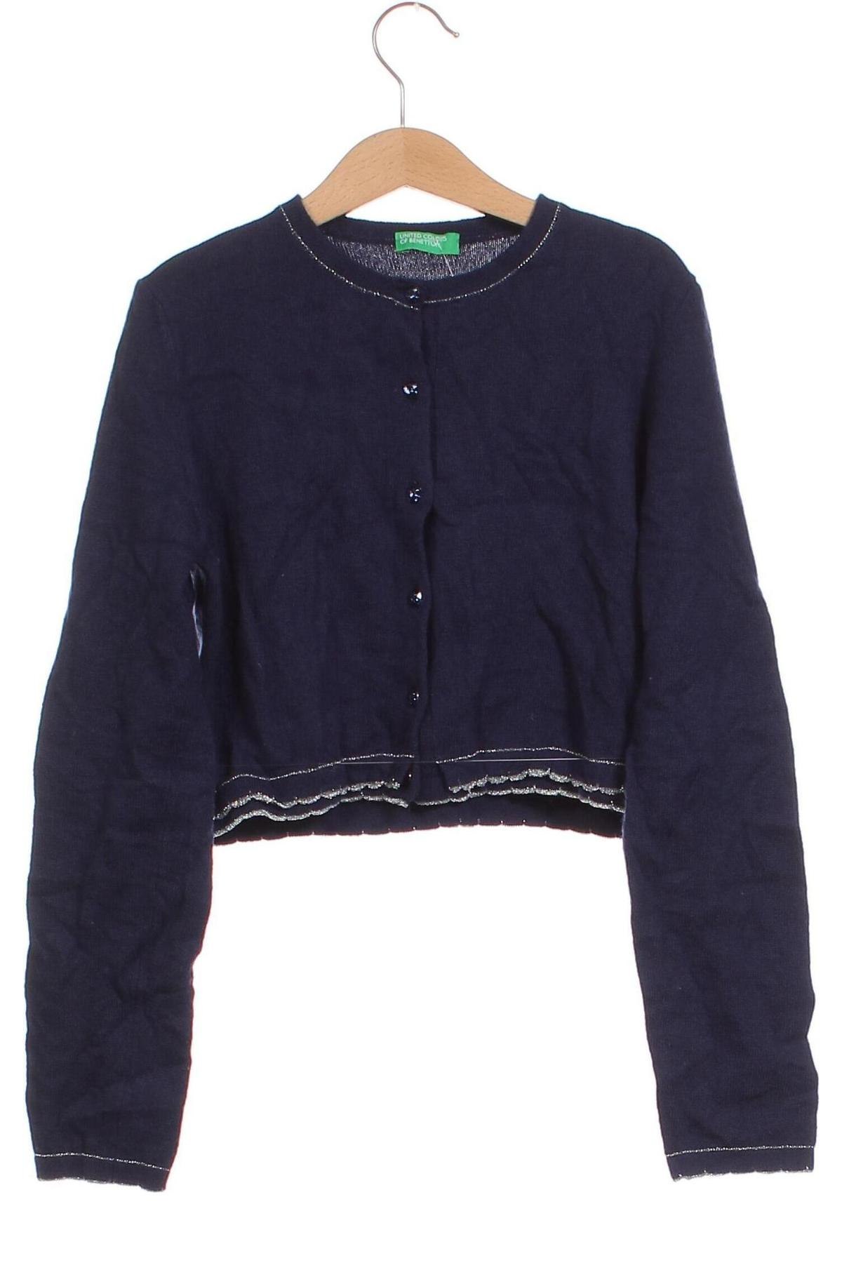 Kinder Strickjacke United Colors Of Benetton, Größe 10-11y/ 146-152 cm, Farbe Blau, Preis € 17,99