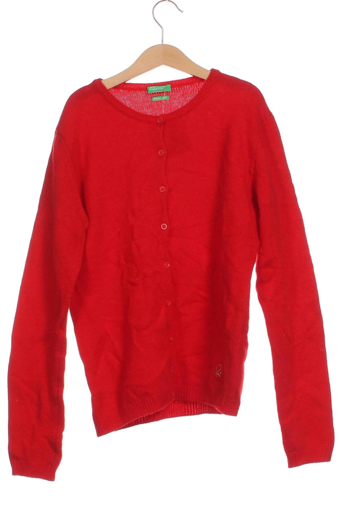 Kinder Strickjacke United Colors Of Benetton, Größe 12-13y/ 158-164 cm, Farbe Rot, Preis € 17,99