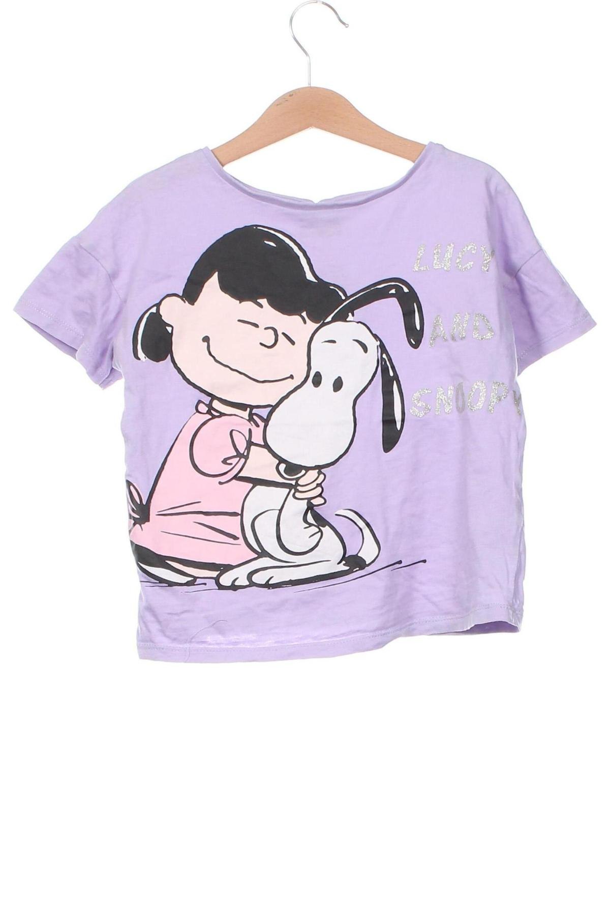 Tricou pentru copii Peanuts, Mărime 4-5y/ 110-116 cm, Culoare Mov, Preț 21,99 Lei