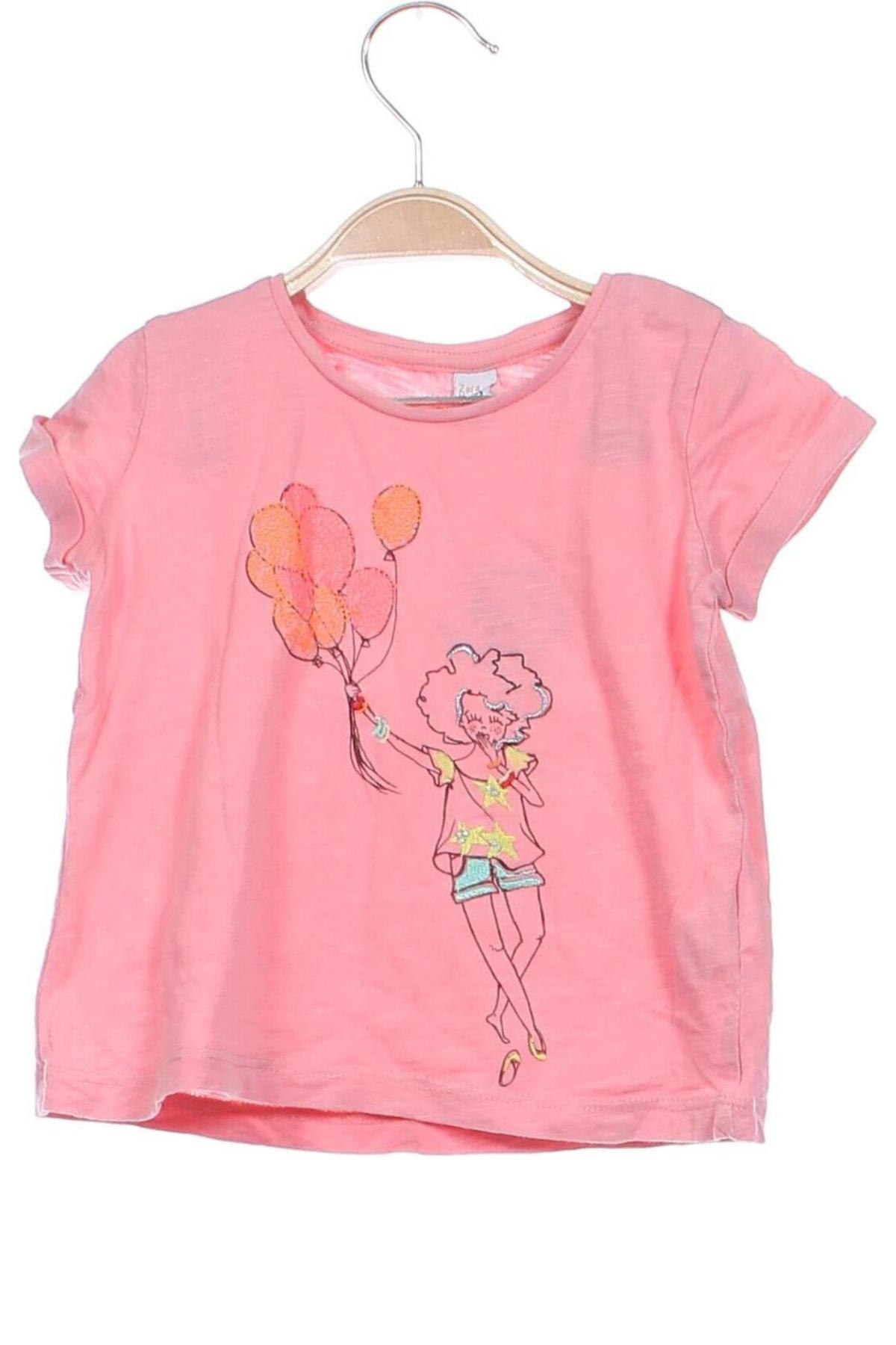 Παιδικό μπλουζάκι Zara Kids, Μέγεθος 18-24m/ 86-98 εκ., Χρώμα Ρόζ , Τιμή 7,95 €