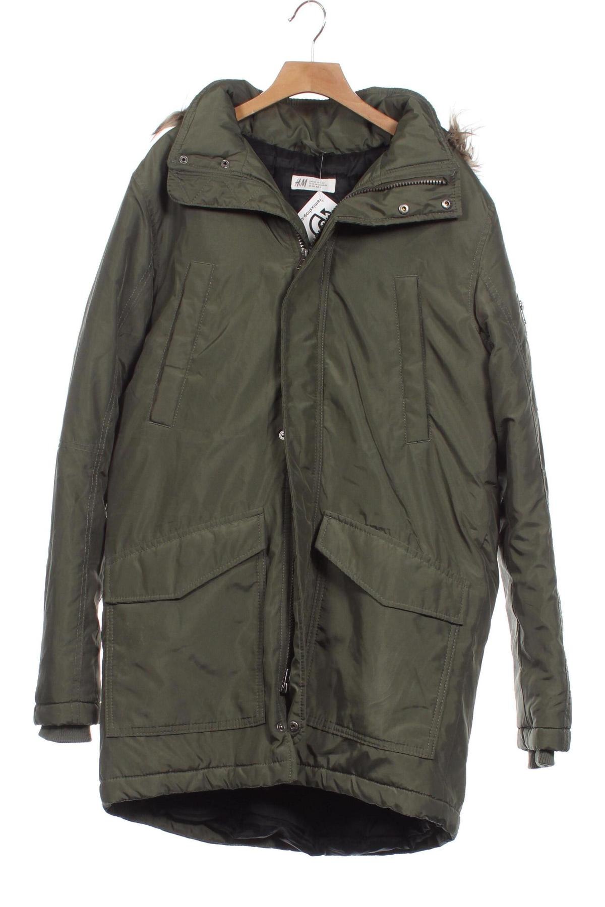 Kinderjacke H&M, Größe 13-14y/ 164-168 cm, Farbe Grün, Preis 27,49 €