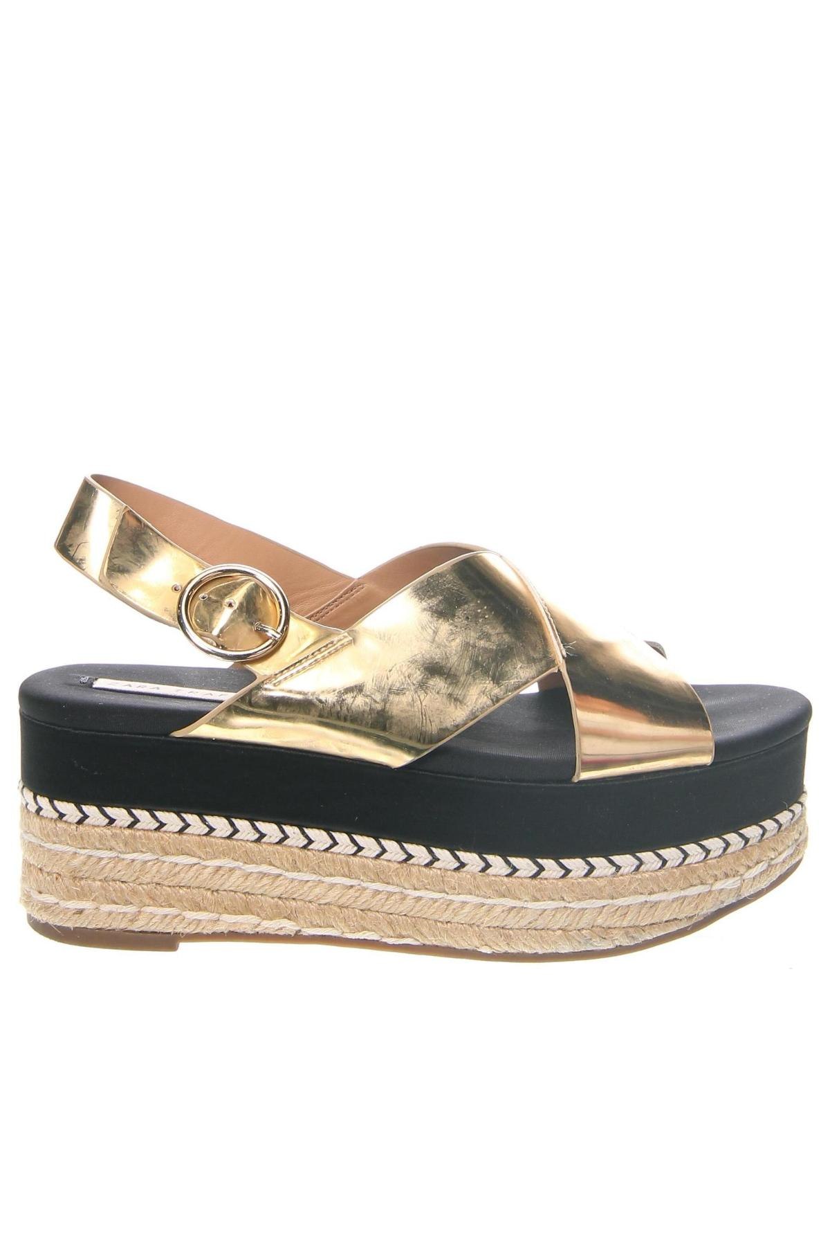 Espadrile Zara Trafaluc, Mărime 37, Culoare Auriu, Preț 62,99 Lei