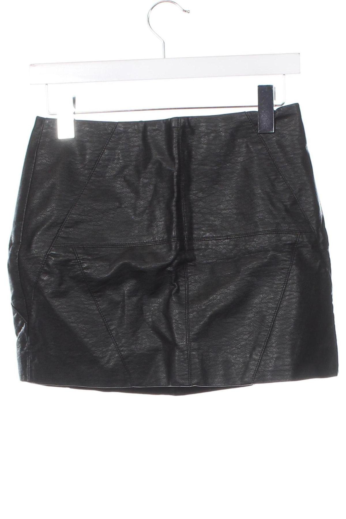 Fustă de piele H&M, Mărime XS, Culoare Negru, Preț 48,47 Lei