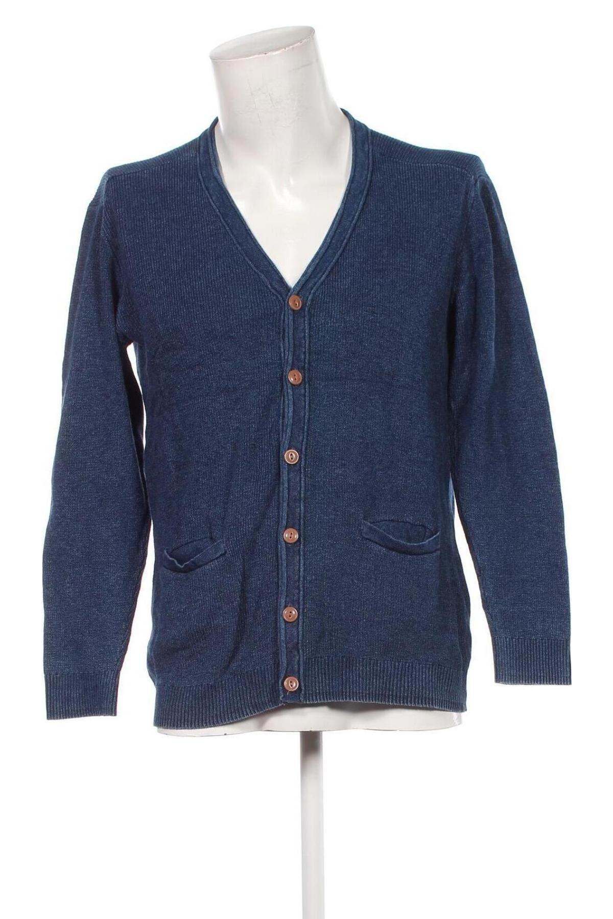 Herren Strickjacke Angelo Litrico, Größe L, Farbe Blau, Preis 17,99 €